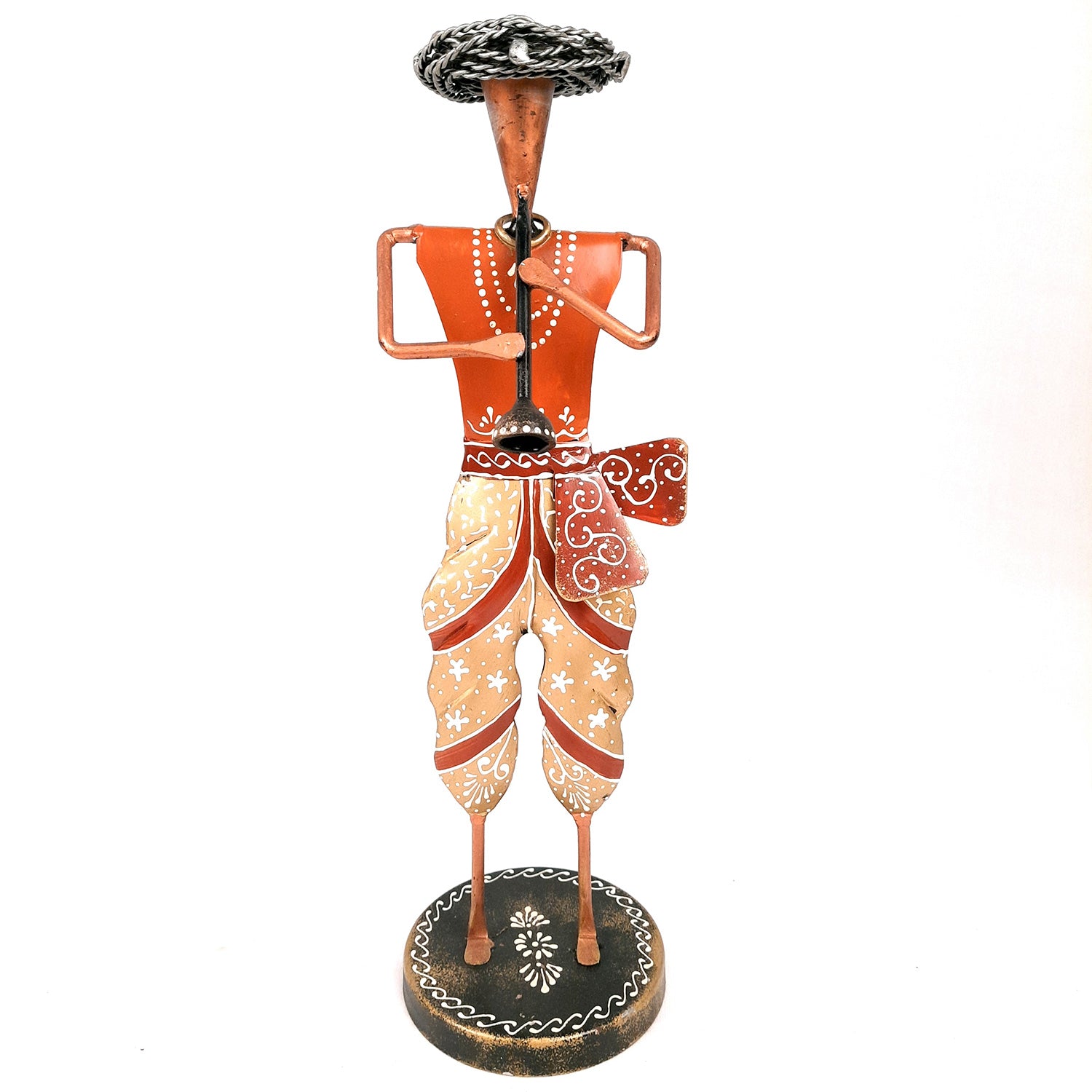 Musician Figurines - Musician Playing Dholak, Sitar & Shehnai - 14 Inch -Set of 3-Apkamart #style_Pack of 2