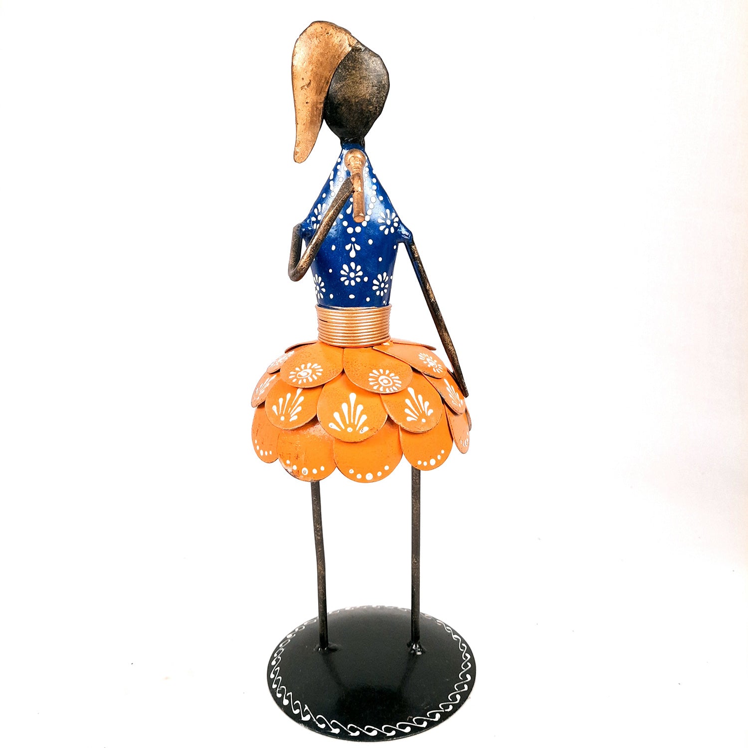 Showpiece Hawaiian Musicians Singing & Playing Guitar | Decorative Showpiece - for Home, Table, Living room, Shelf & Office Decor - 14 Inch (Set of 2) - Apkamart