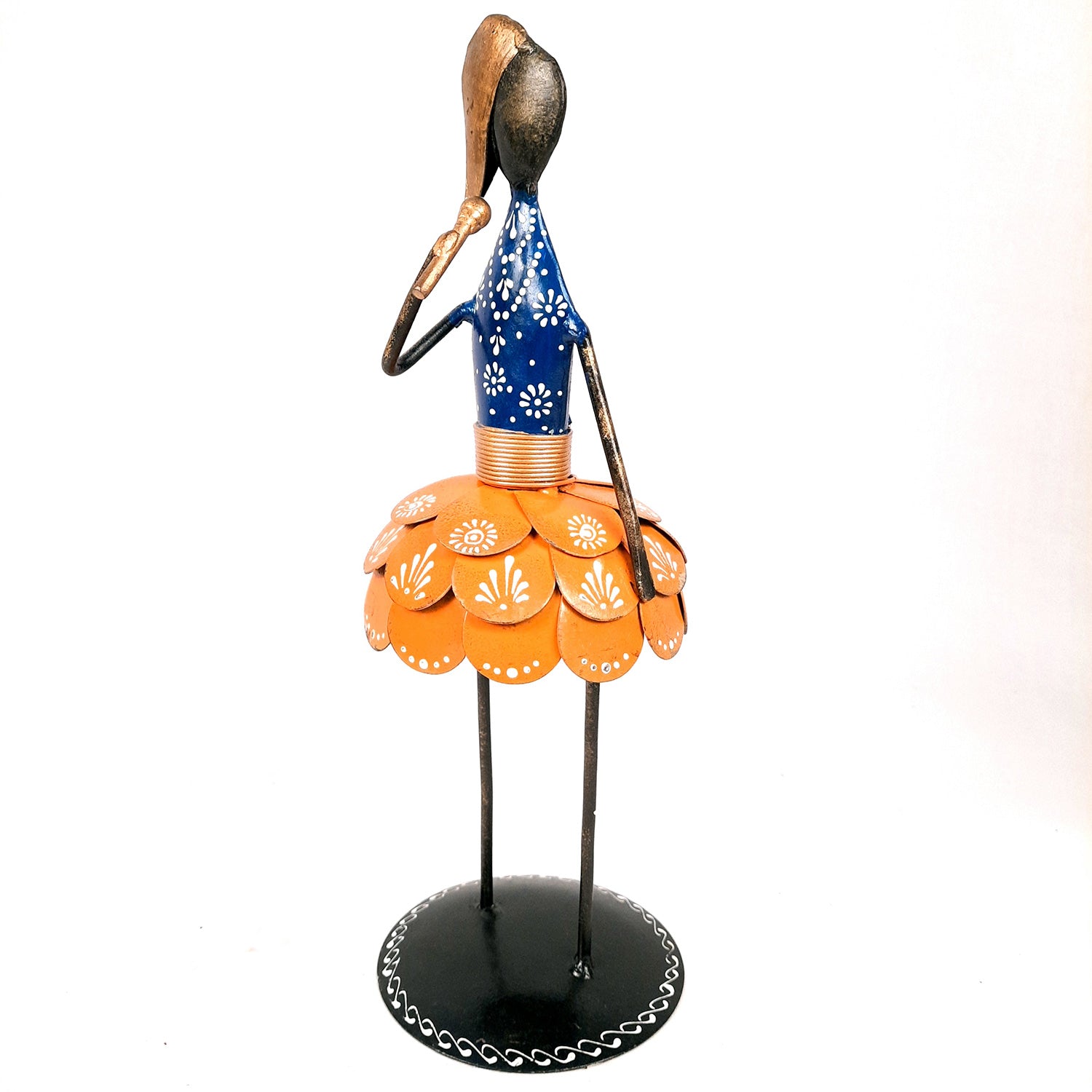 Showpiece Hawaiian Musicians Singing & Playing Guitar | Decorative Showpiece - for Home, Table, Living room, Shelf & Office Decor - 14 Inch (Set of 2) - Apkamart