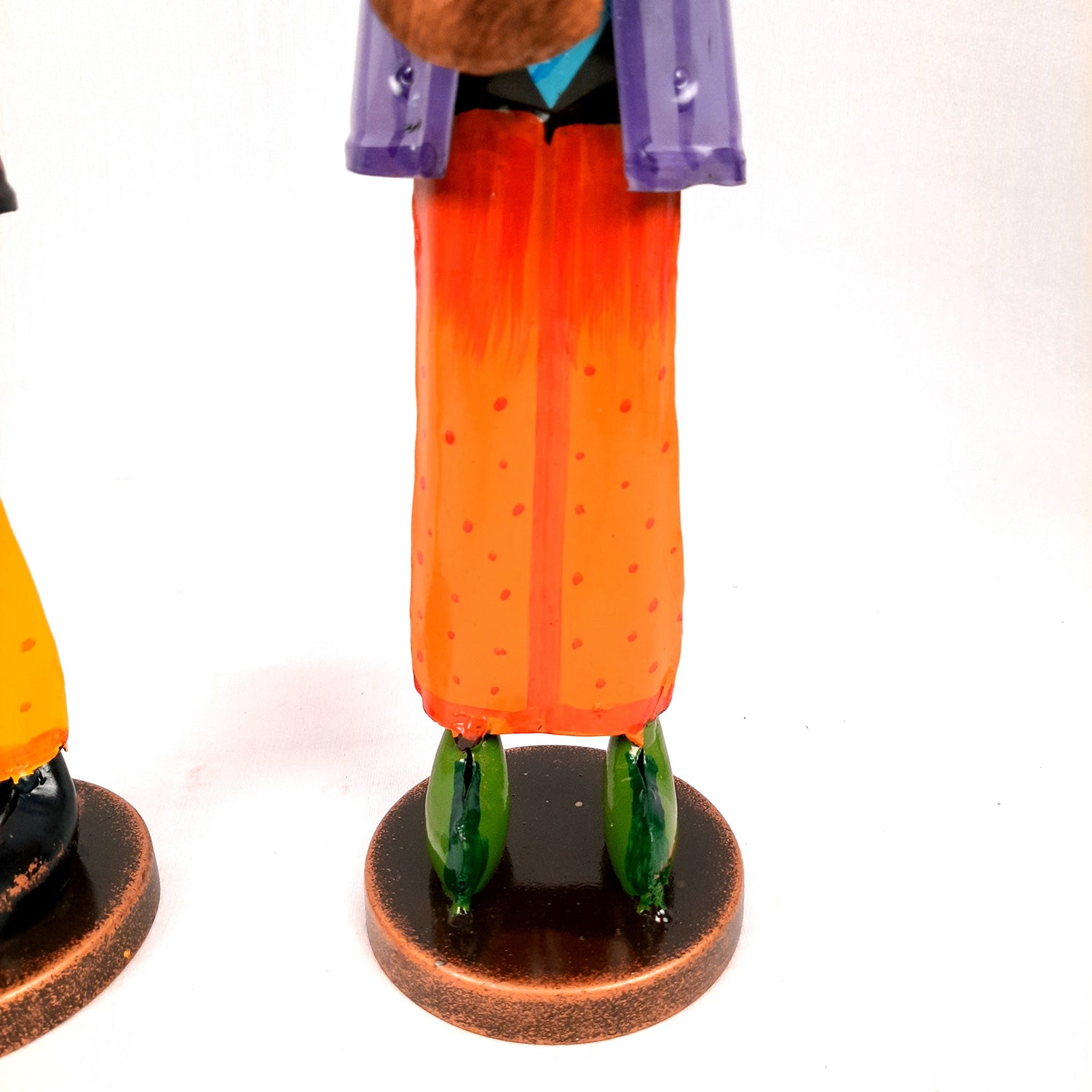 Showpiece Set - Retro Theme Musician Playing Musical Instruments | Decorative Big Figurines - For Home, Table, Living Room & TV Unit Decor & Gifts - 16 Inch (Set of 2) - Apkamart