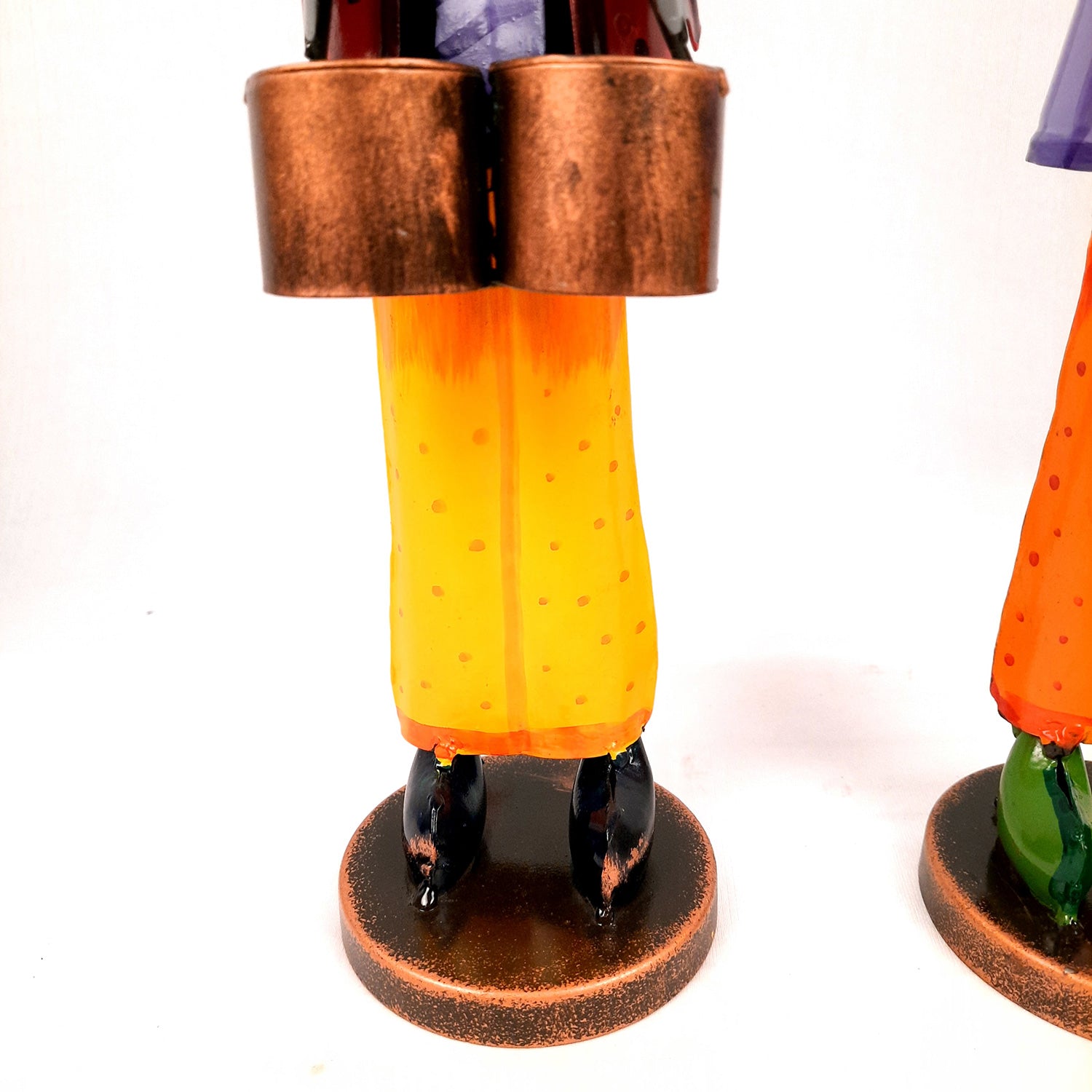 Showpiece Set - Retro Theme Musician Playing Musical Instruments | Decorative Big Figurines - For Home, Table, Living Room & TV Unit Decor & Gifts - 16 Inch (Set of 2) - Apkamart