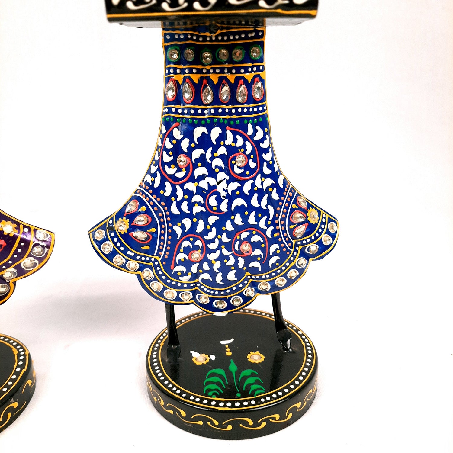 Showpiece Musician Girls Playing Musical Instruments | Decorative Figurines - For Home, Table, Living Room, TV Unit & Gifts - 16 Inch (Set of 2) - Apkamart