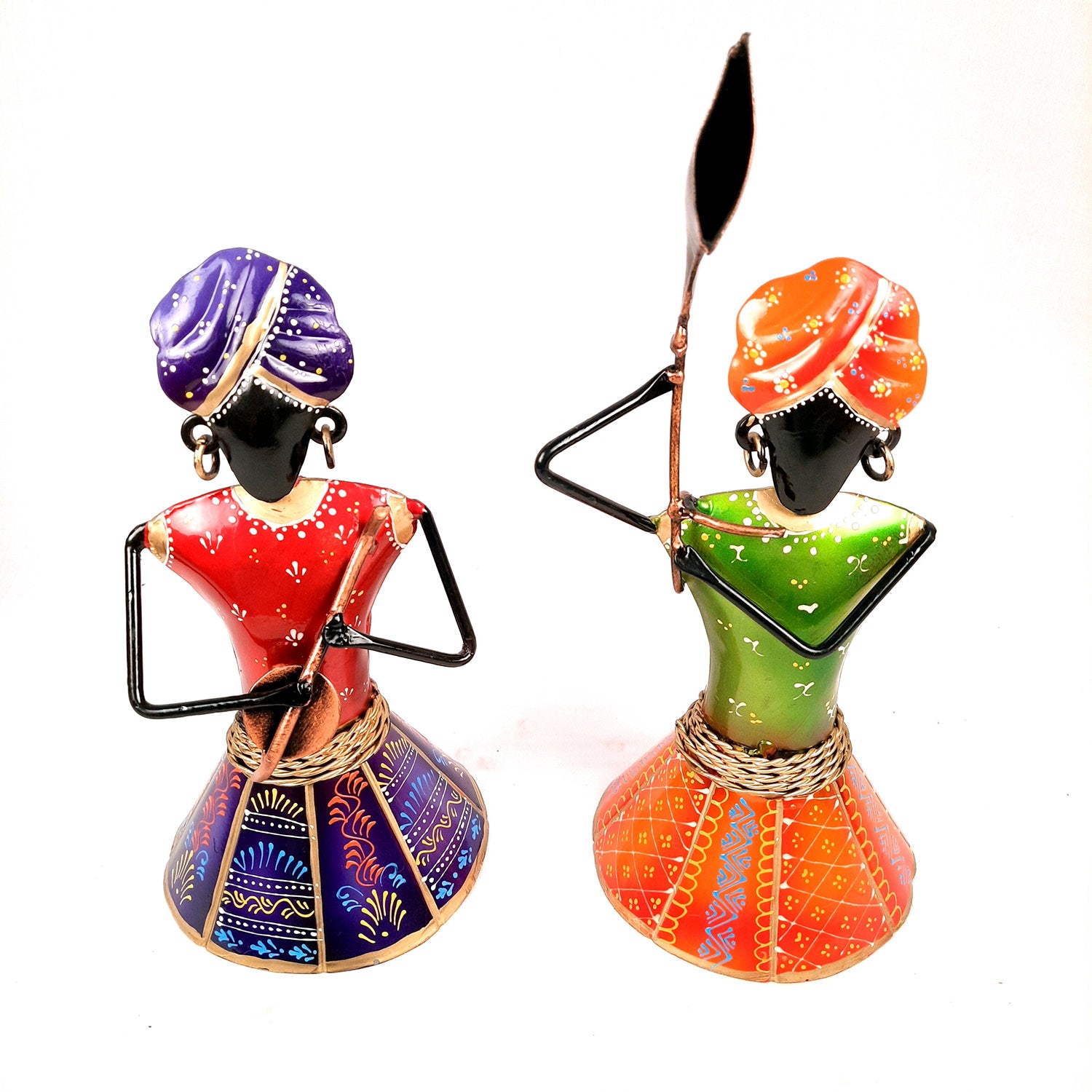 Showpiece Royal Musicians Set | Decorative Figurine - For Home, Table, Living Room & TV Unit | Showpieces For Gifts - 13 Inch (Set of 2) - Apkamart