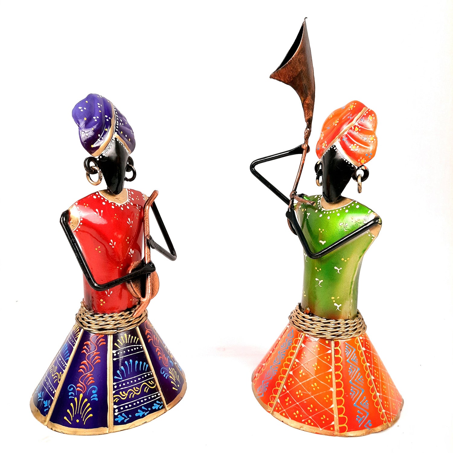 Showpiece Royal Musicians Set | Decorative Figurine - For Home, Table, Living Room & TV Unit | Showpieces For Gifts - 13 Inch (Set of 2) - Apkamart