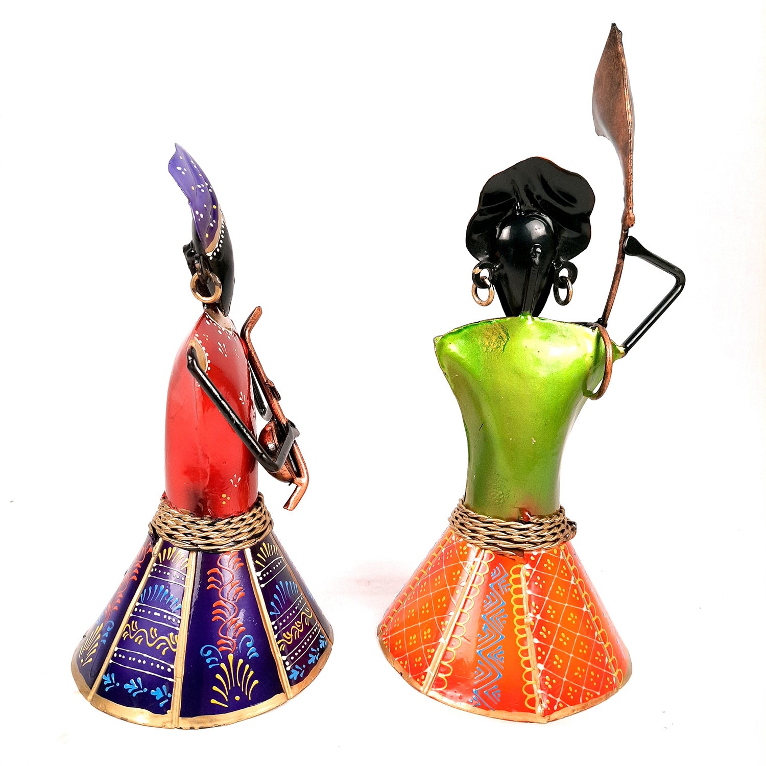 Showpiece Royal Musicians Set | Decorative Figurine - For Home, Table, Living Room & TV Unit | Showpieces For Gifts - 13 Inch (Set of 2) - Apkamart