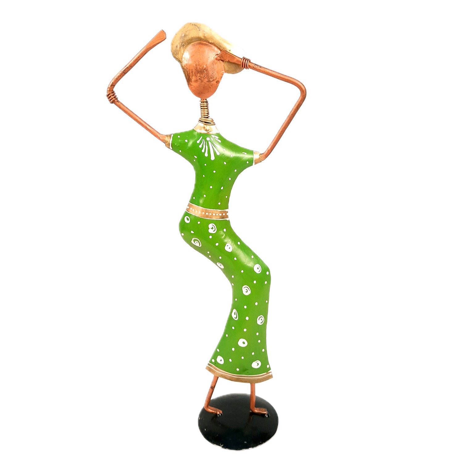 Showpiece Set - Dancing Girl Figurines | Decorative Showpieces - for Home, Bedroom, Living Room, Office Desk & Table | Gifts For Wedding, Housewarming - 15 Inch (Set of 2) - Apkamart