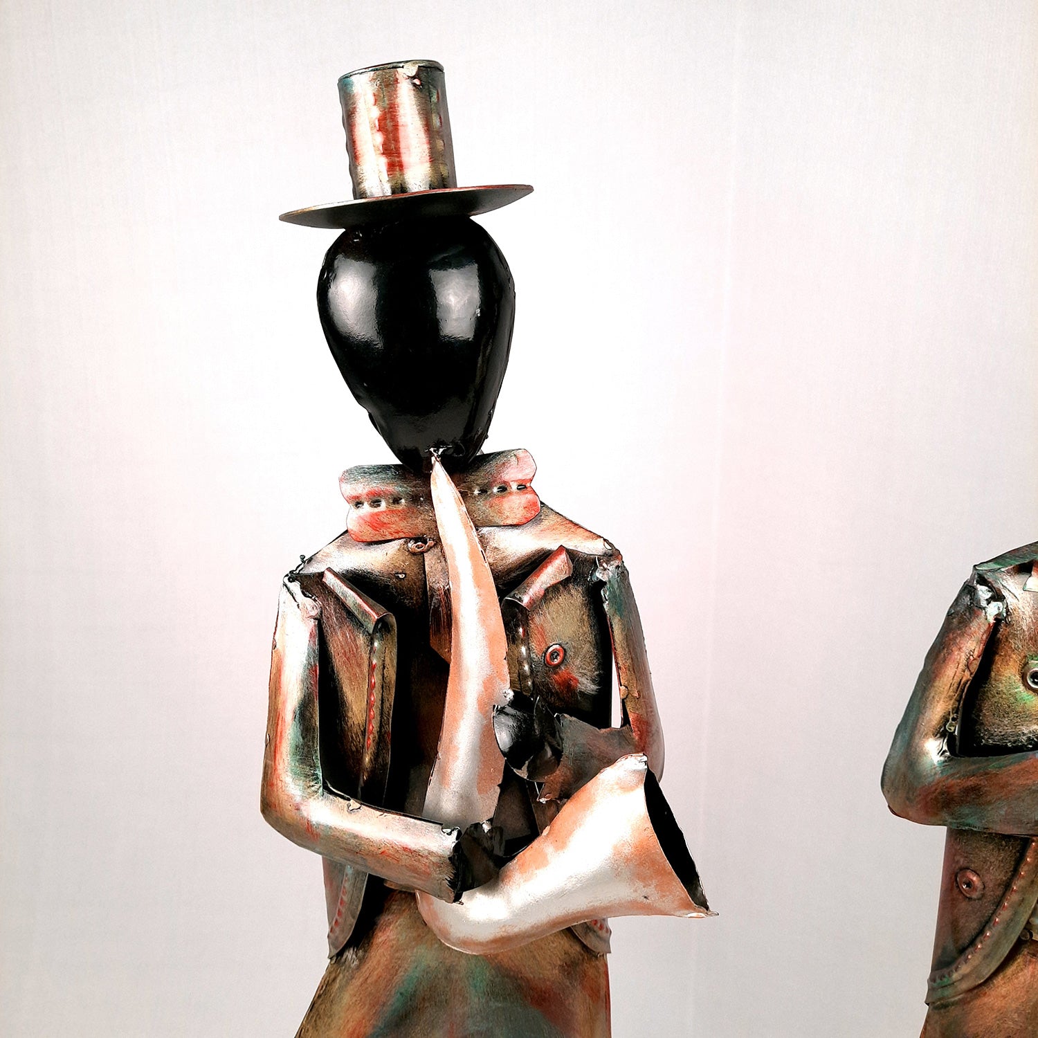 Showpiece Musician Playing Musical Instruments| Big Decorative Figurine - For Home, Corner Decor, Living Room, Bar, Restaurant Decoration & Gifts - 25 Inch (Set of 2)- Apkamart