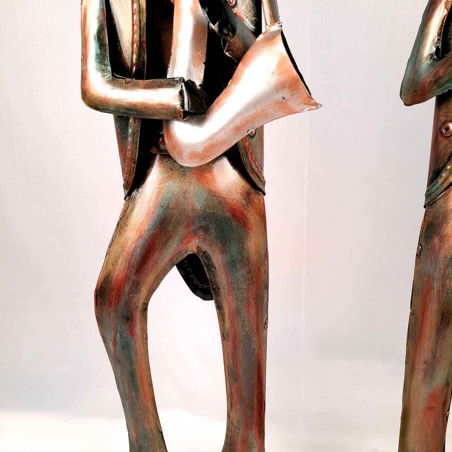 Showpiece Musician Playing Musical Instruments| Big Decorative Figurine - For Home, Corner Decor, Living Room, Bar, Restaurant Decoration & Gifts - 25 Inch (Set of 2)- Apkamart