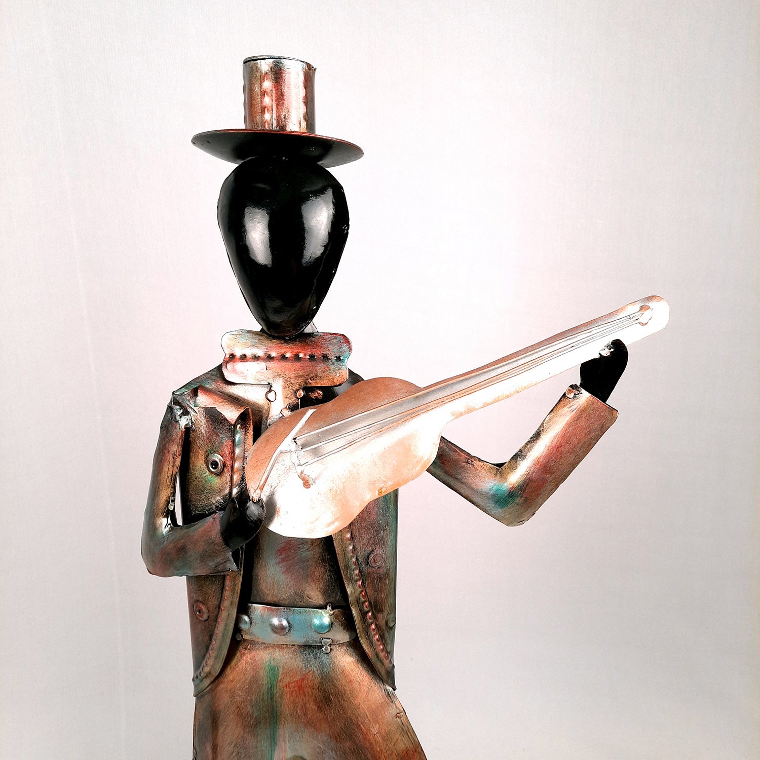 Showpiece Musician Playing Musical Instruments| Big Decorative Figurine - For Home, Corner Decor, Living Room, Bar, Restaurant Decoration & Gifts - 25 Inch (Set of 2)- Apkamart