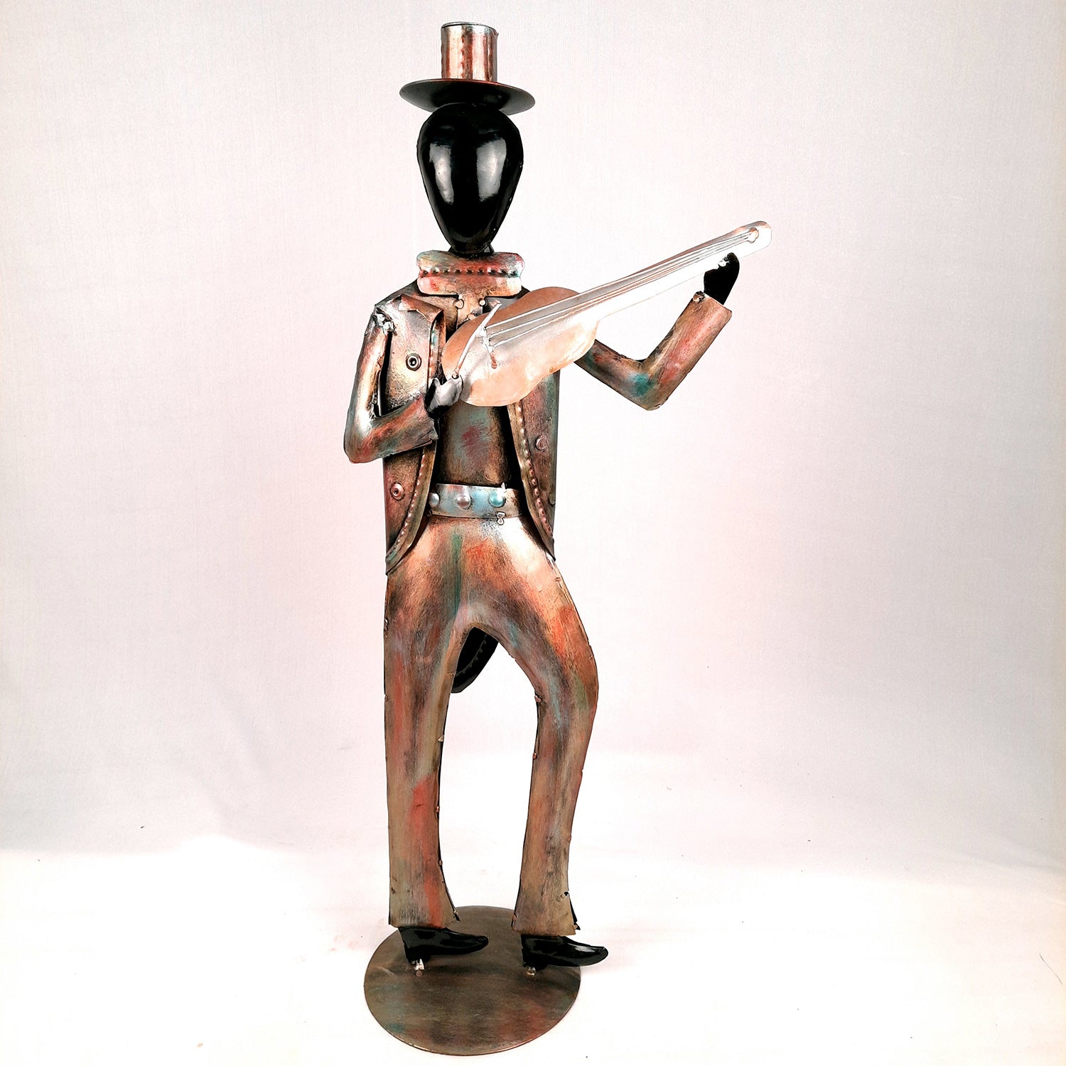 Showpiece Musician Playing Musical Instruments| Big Decorative Figurine - For Home, Corner Decor, Living Room, Bar, Restaurant Decoration & Gifts - 25 Inch (Set of 2)- Apkamart