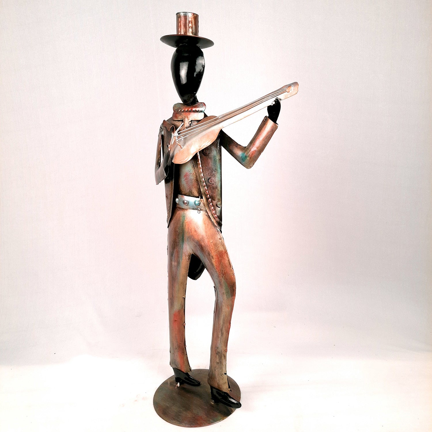 Showpiece Musician Playing Musical Instruments| Big Decorative Figurine - For Home, Corner Decor, Living Room, Bar, Restaurant Decoration & Gifts - 25 Inch (Set of 2)- Apkamart