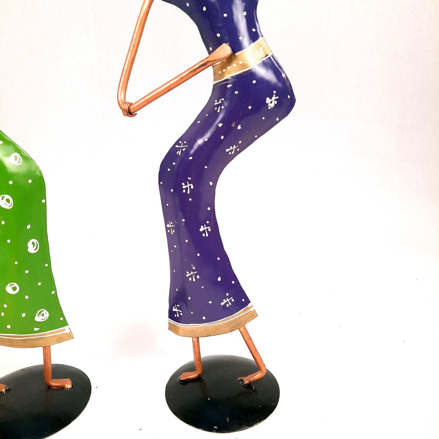 Showpiece Set - Dancing Girl Figurines | Decorative Showpieces - for Home, Bedroom, Living Room, Office Desk & Table | Gifts For Wedding, Housewarming - 15 Inch (Set of 2) - Apkamart