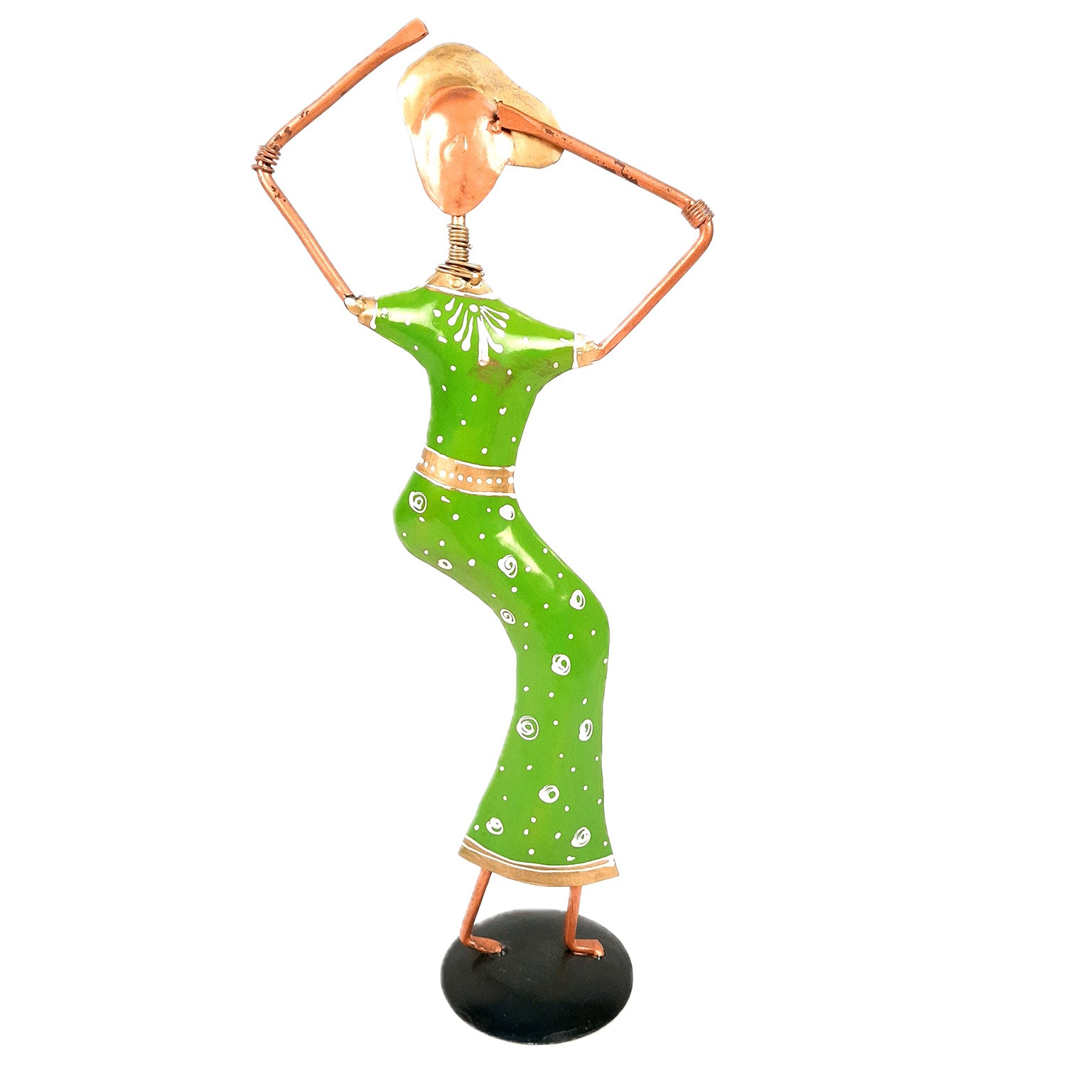 Showpiece Set - Dancing Girl Figurines | Decorative Showpieces - for Home, Bedroom, Living Room, Office Desk & Table | Gifts For Wedding, Housewarming - 15 Inch (Set of 2) - Apkamart