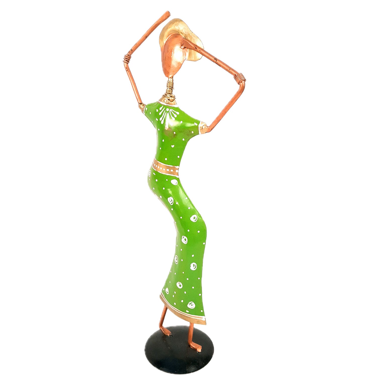 Showpiece Set - Dancing Girl Figurines | Decorative Showpieces - for Home, Bedroom, Living Room, Office Desk & Table | Gifts For Wedding, Housewarming - 15 Inch (Set of 2) - Apkamart