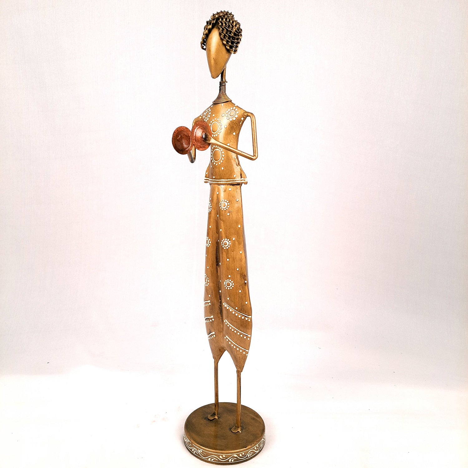 Showpiece Musician | Folk Musician Figurine - For Home, Table, Living Room & TV Unit Decor | Handicraft Figurines for Gifts - 21 Inch - Apkamart