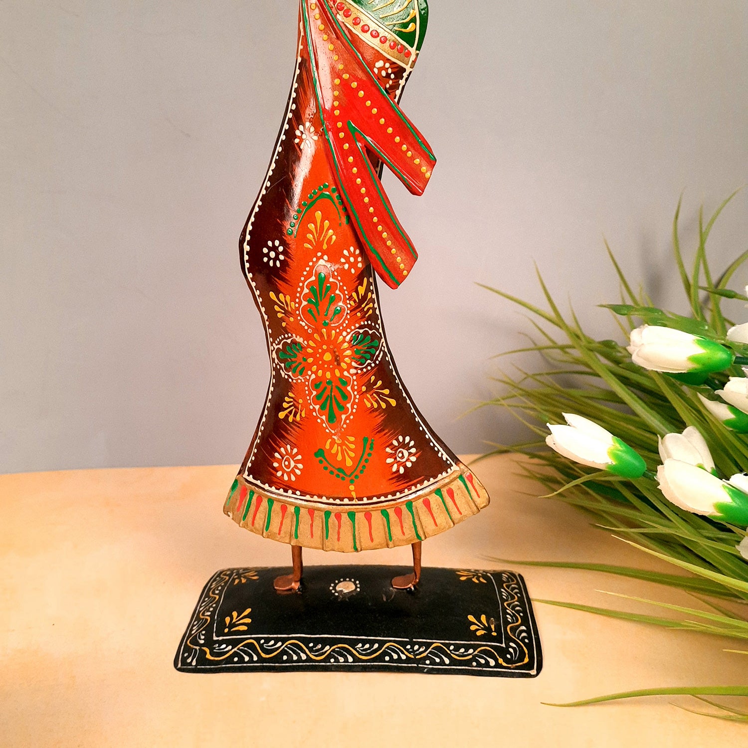 Showpiece Figurine - Dancing Lady | Female Figurines | Decorative Showpieces - for Home, Bedroom, Living Room, Office Desk & Table | Gifts For Housewarming & Festivals - 20 Inch - Apkamart