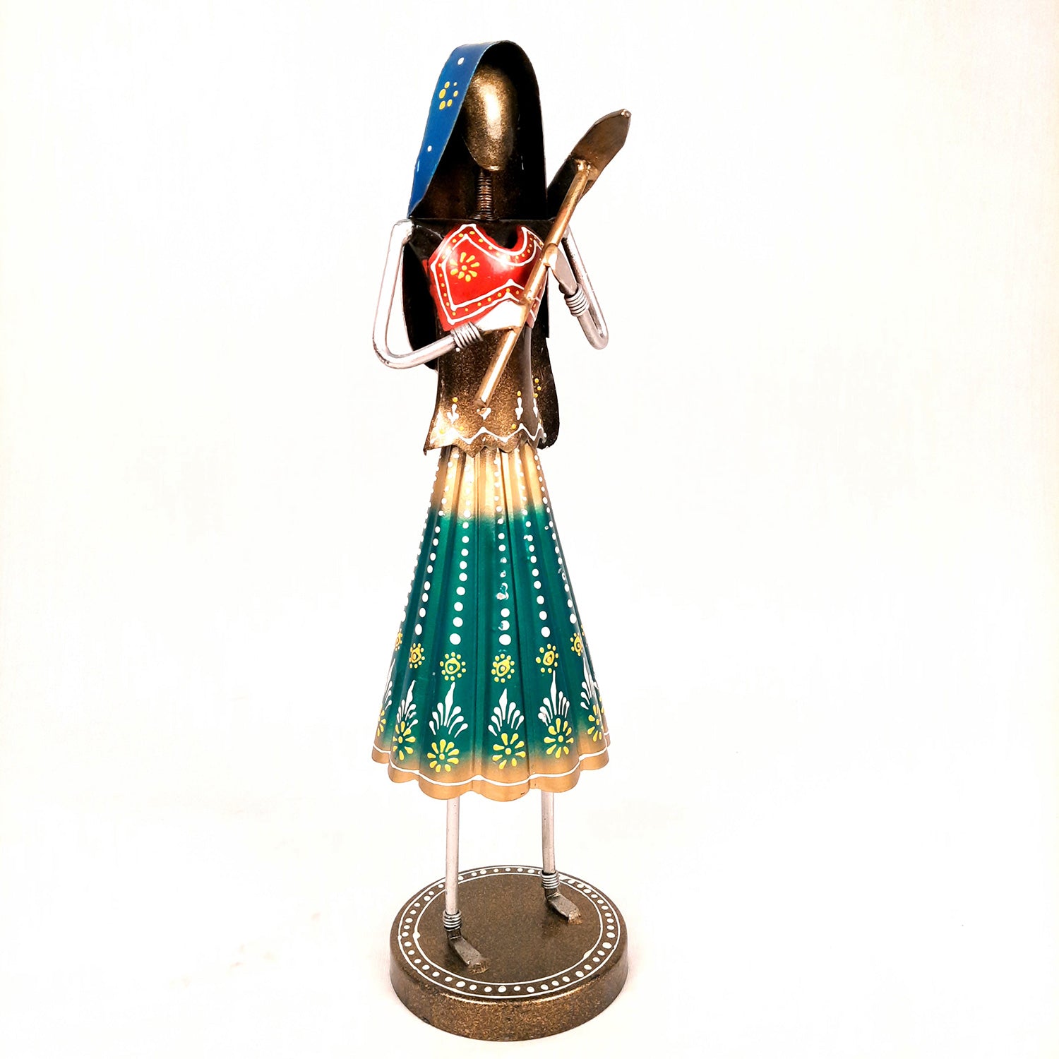 Showpiece Village Worker Ladies | Artifacts for Home, Table, Living Room, TV Unit & Bedroom Decor | Decorative Show piece for Office Desk & Gifts - 15 Inch (Set of 2) - Apkamart