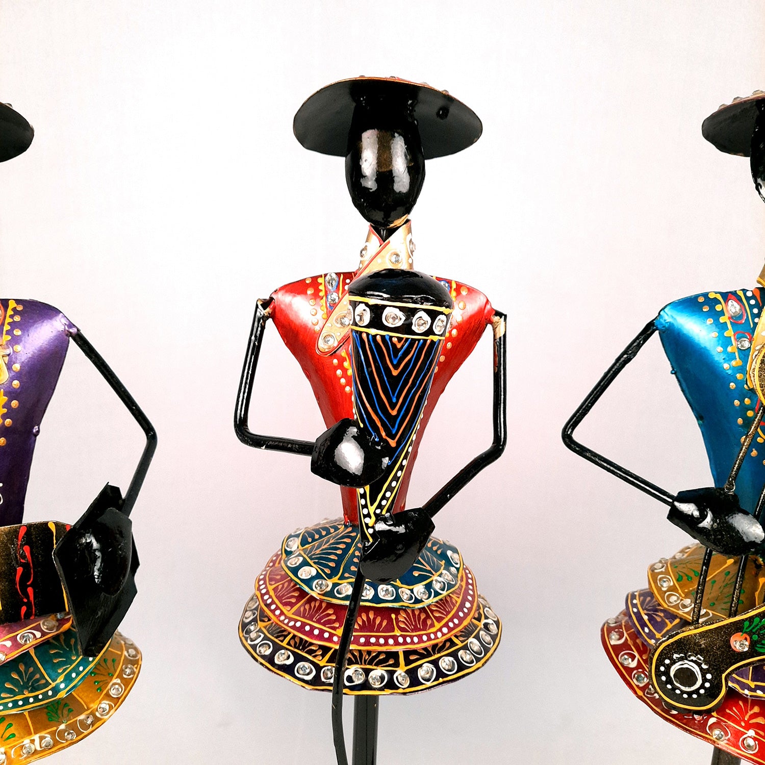 Showpiece Figurines Musician Set | Long Showpieces for Home, Table, Living Room, TV Unit & Bedroom Decor | Decorative Show piece for Gifts - 21 Inch (Set of 3) - Apkamart