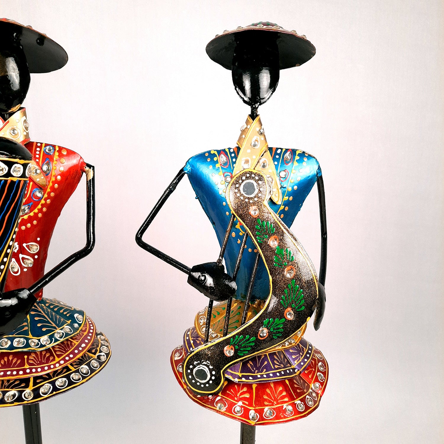 Showpiece Figurines Musician Set | Long Showpieces for Home, Table, Living Room, TV Unit & Bedroom Decor | Decorative Show piece for Gifts - 21 Inch (Set of 3) - Apkamart