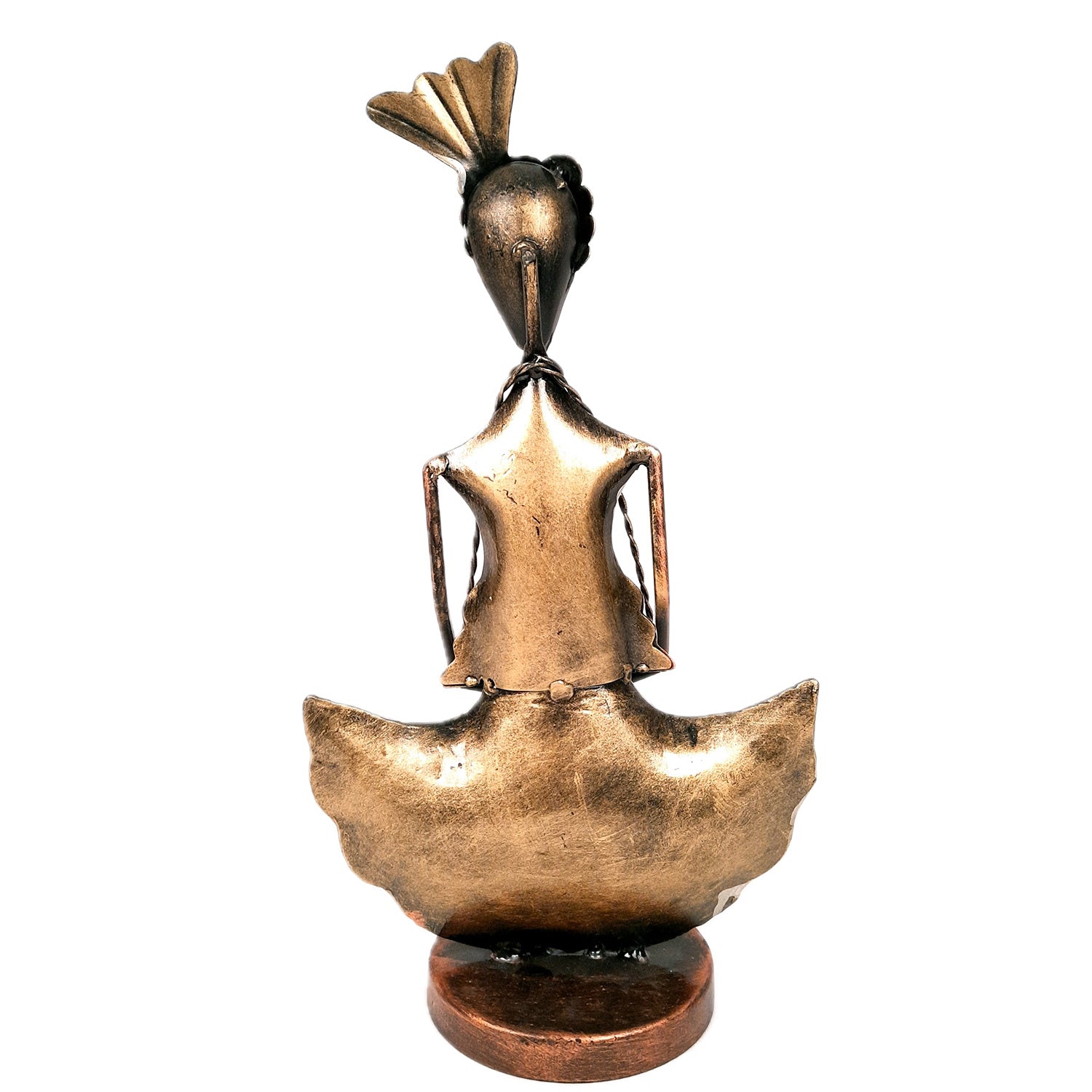 Showpiece Folk Musician | Decorative Musician Wearing Pagdi Figurine - For Home, Table, Living Room, TV Unit Decor & Gifts - 12 Inch - Apkamart