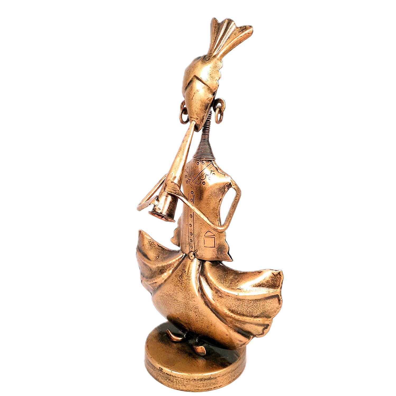 Showpiece Figurines - Musician Playing Shehnai | Handicraft Showpieces - For Table, Living Room, Bedroom & TV Unit Decor | Show Piece For Gifts - 12 Inch - Apkamart