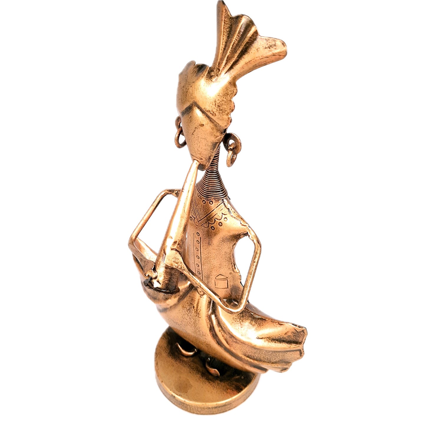 Showpiece Figurines - Musician Playing Shehnai | Handicraft Showpieces - For Table, Living Room, Bedroom & TV Unit Decor | Show Piece For Gifts - 12 Inch - Apkamart