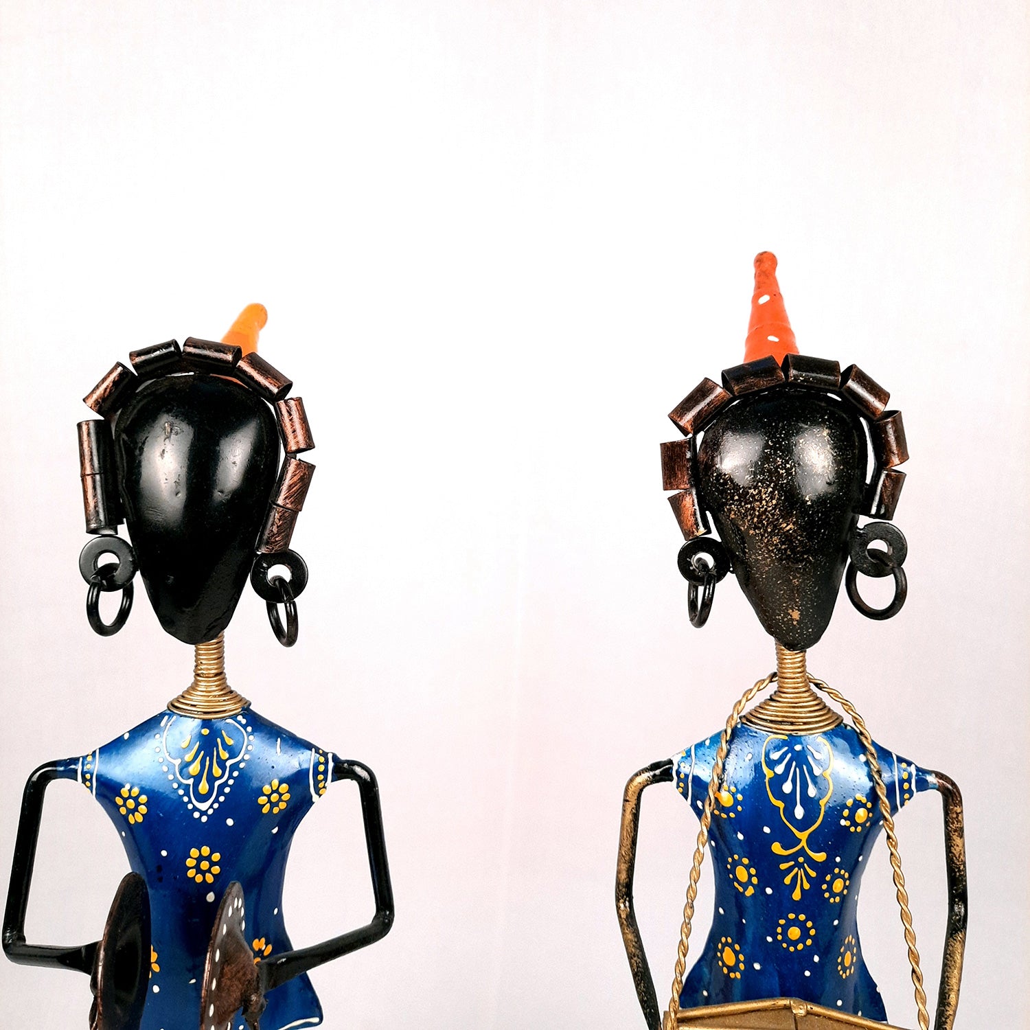 Showpiece Figurine - Musician Set | Decorative Show piece for Home, Bedroom, Living Room, Office Desk & Table | Gifts For Wedding, Housewarming & Festivals - 16 Inch (Set of 2) - Apkamart