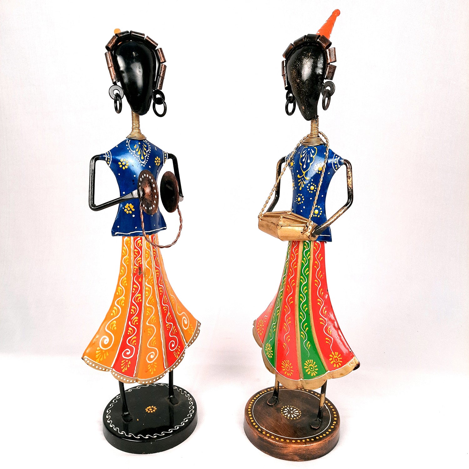 Showpiece Figurine - Musician Set | Decorative Show piece for Home, Bedroom, Living Room, Office Desk & Table | Gifts For Wedding, Housewarming & Festivals - 16 Inch (Set of 2) - Apkamart