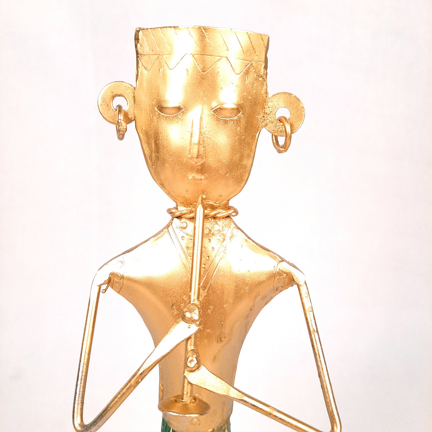 Showpiece Musician Figurine | Tribal Musician Figurine - For Home, Table, Living Room & TV Unit | Show Piece For Office Desk & Gifts - 12 Inch - Apkamart