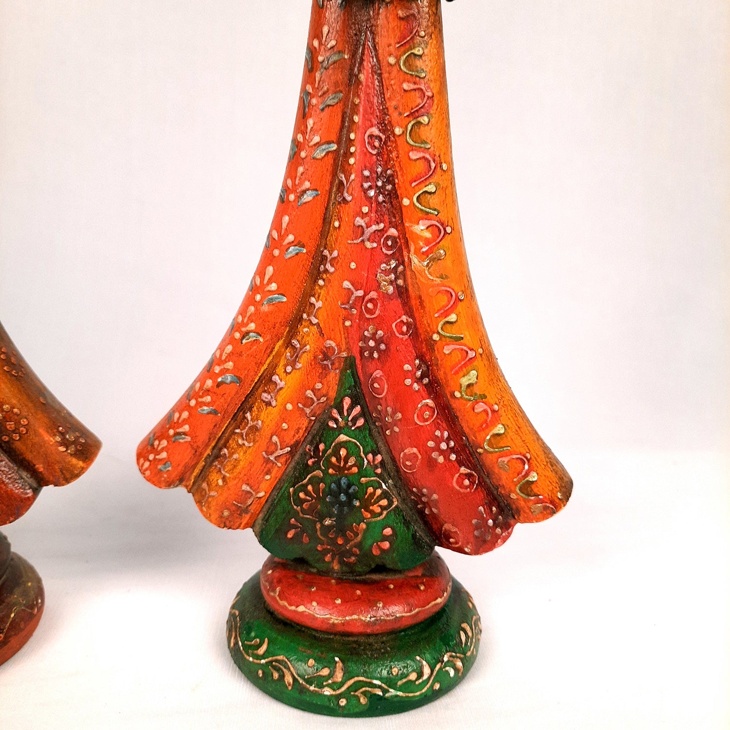 Showpiece Folk Musician Ladies | Handicraft Figurines - For Table, Living Room, Bedroom & TV Unit| Show Piece For Office Desk & Gifts - 13 Inch (Set of 3) - Apkamart