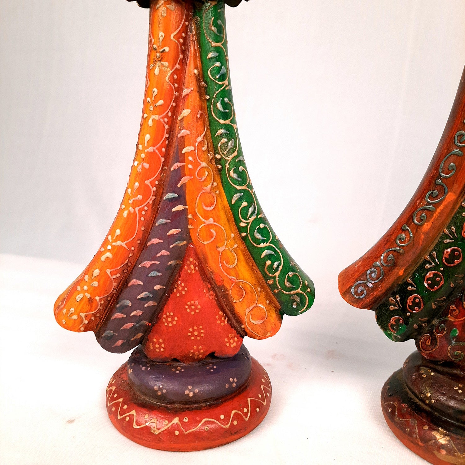 Showpiece Folk Musician Ladies | Handicraft Figurines - For Table, Living Room, Bedroom & TV Unit| Show Piece For Office Desk & Gifts - 13 Inch (Set of 3) - Apkamart