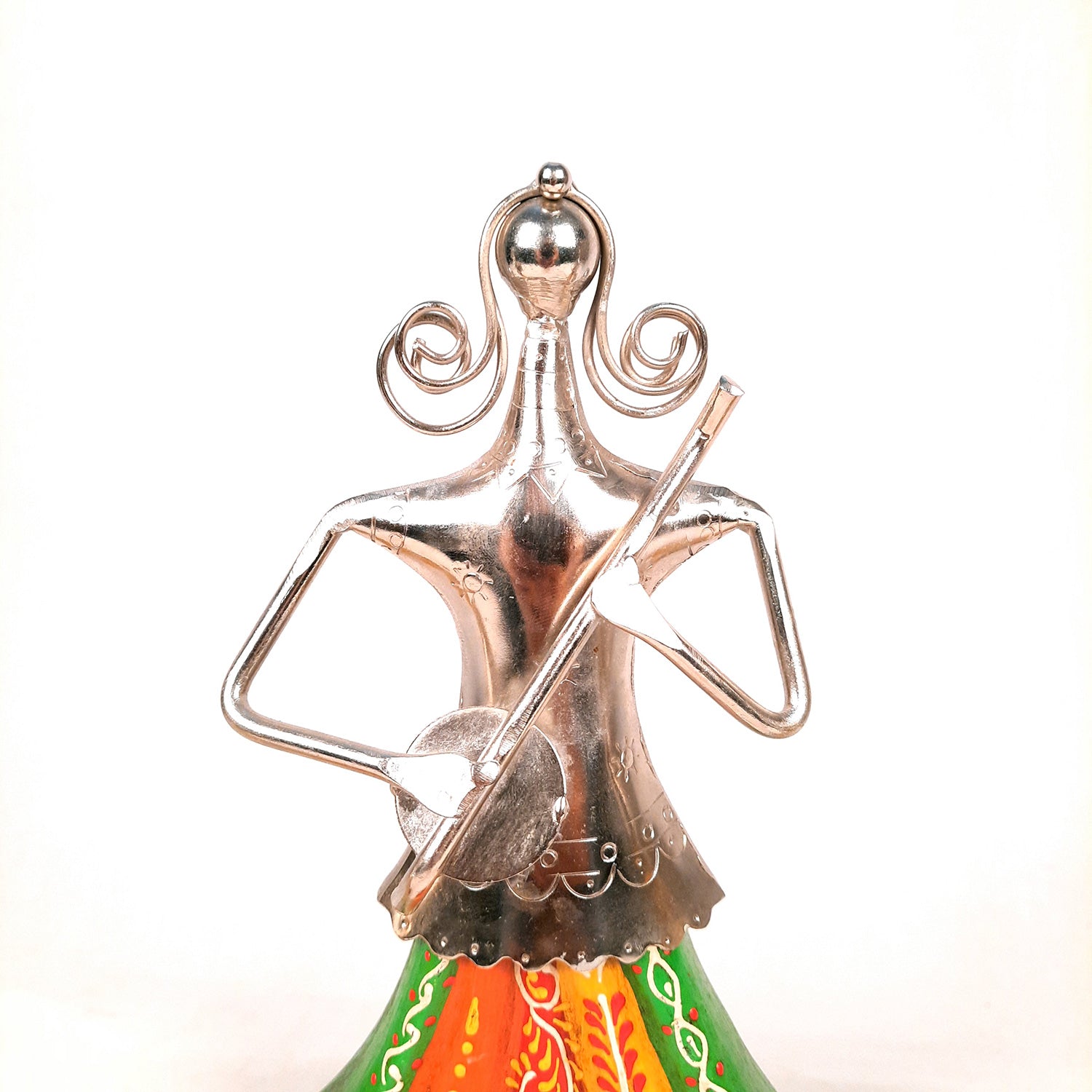 Showpiece Musician Girls Set For Home Decor | Handicraft Figurines - For Table, Living Room, Bedroom & TV Unit Decor | Show Piece For Office Desk & Gifts - 13 Inch (Set of 3) - Apkamart