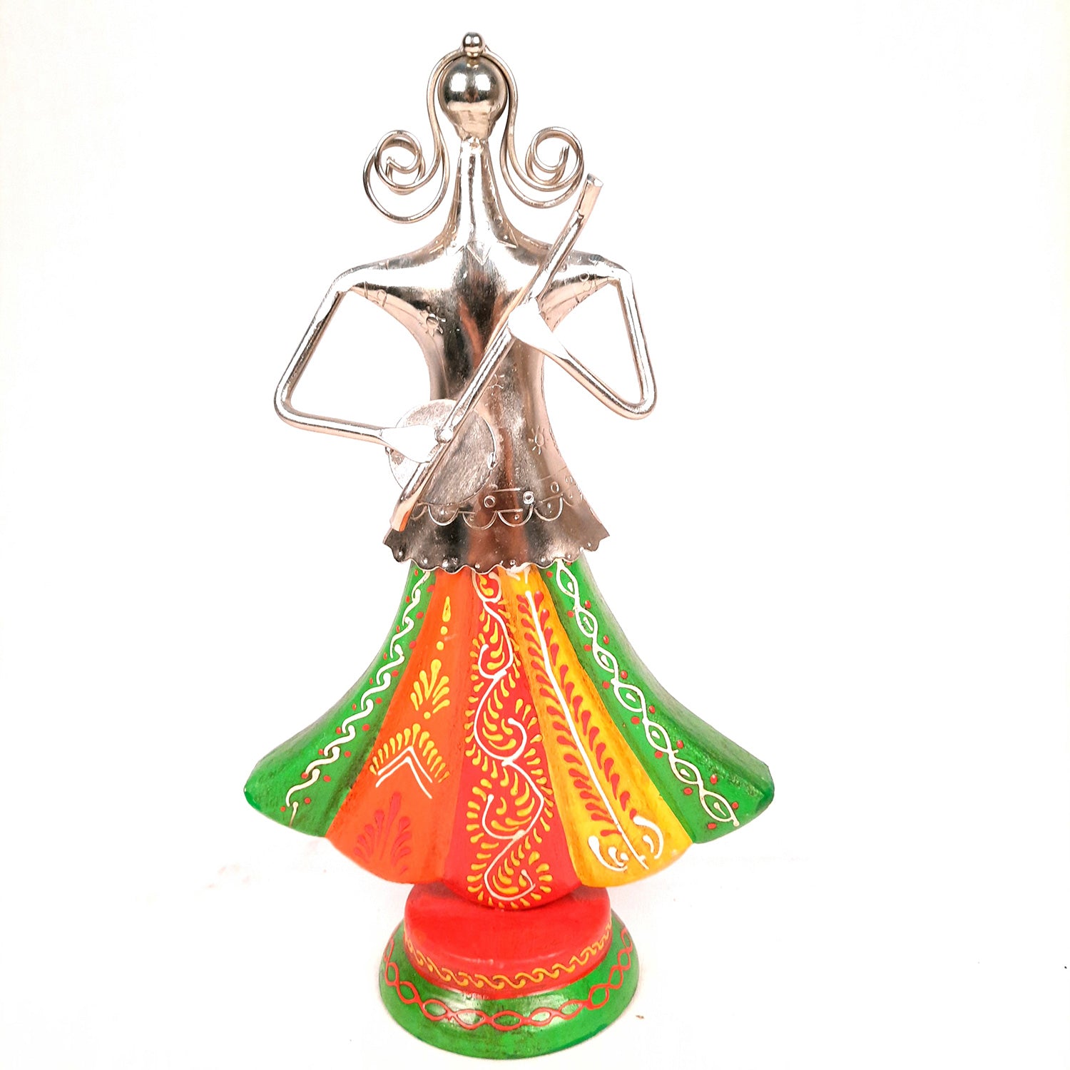 Showpiece Musician Girls Set For Home Decor | Handicraft Figurines - For Table, Living Room, Bedroom & TV Unit Decor | Show Piece For Office Desk & Gifts - 13 Inch (Set of 3) - Apkamart