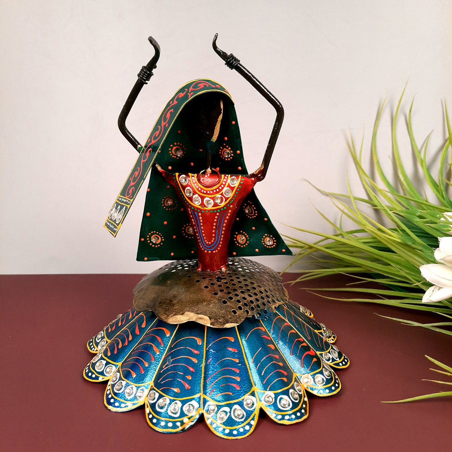 Decorative Showpiece Village Girl Dancing Design | Figurine for Home, Living Room, TV unit & Bedroom | Show Piece For Office Desk & Gifts - 9 Inch