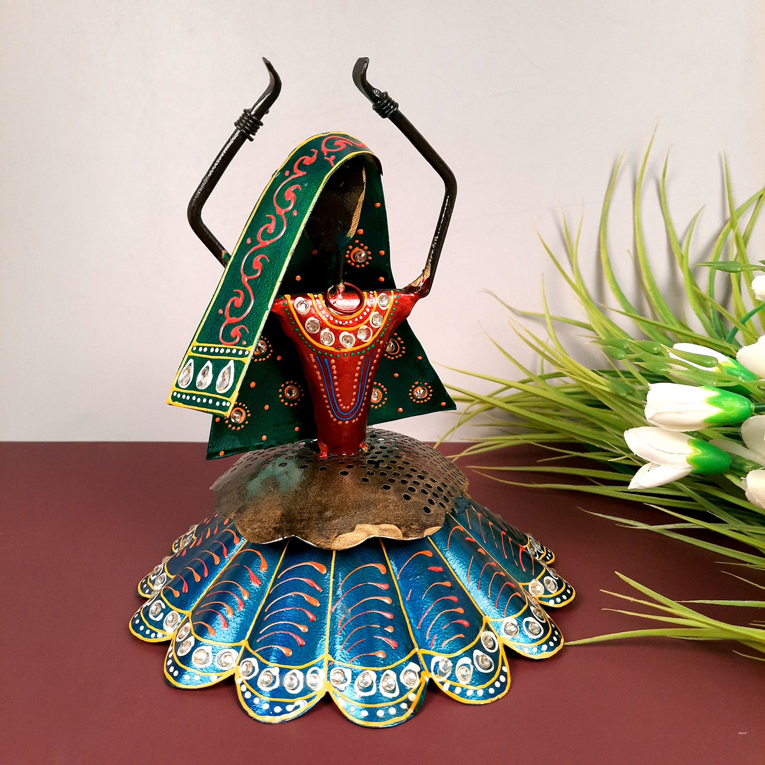 Decorative Showpiece Village Girl Dancing Design | Figurine for Home, Living Room, TV unit & Bedroom | Show Piece For Office Desk & Gifts - 9 Inch