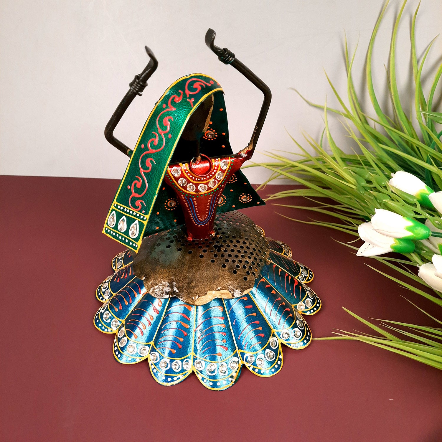 Decorative Showpiece Village Girl Dancing Design | Figurine for Home, Living Room, TV unit & Bedroom | Show Piece For Office Desk & Gifts - 9 Inch