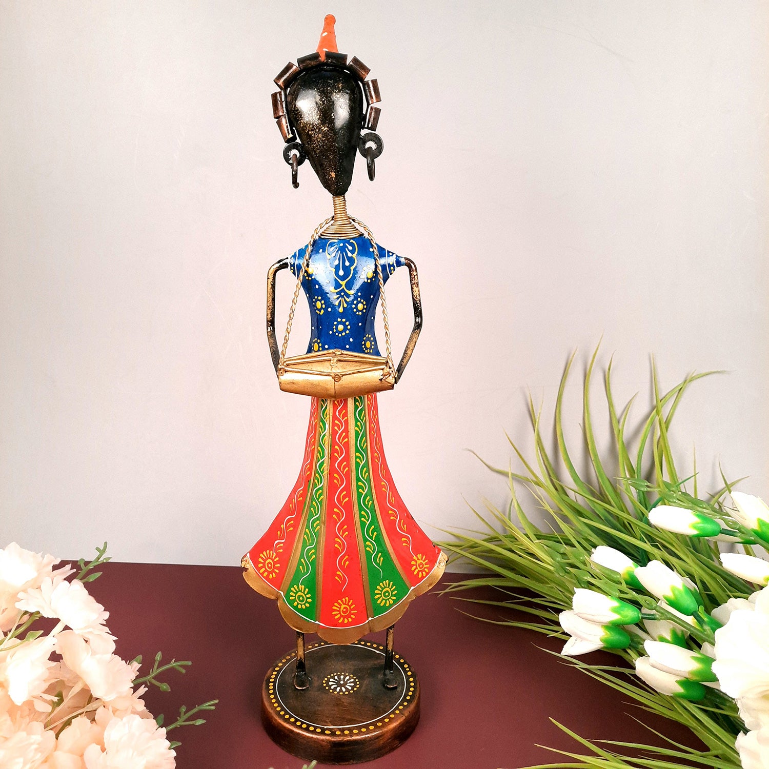 Showpiece Figurine - Musician Set | Decorative Show piece for Home, Bedroom, Living Room, Office Desk & Table | Gifts For Wedding, Housewarming & Festivals - 16 Inch (Set of 2) - Apkamart