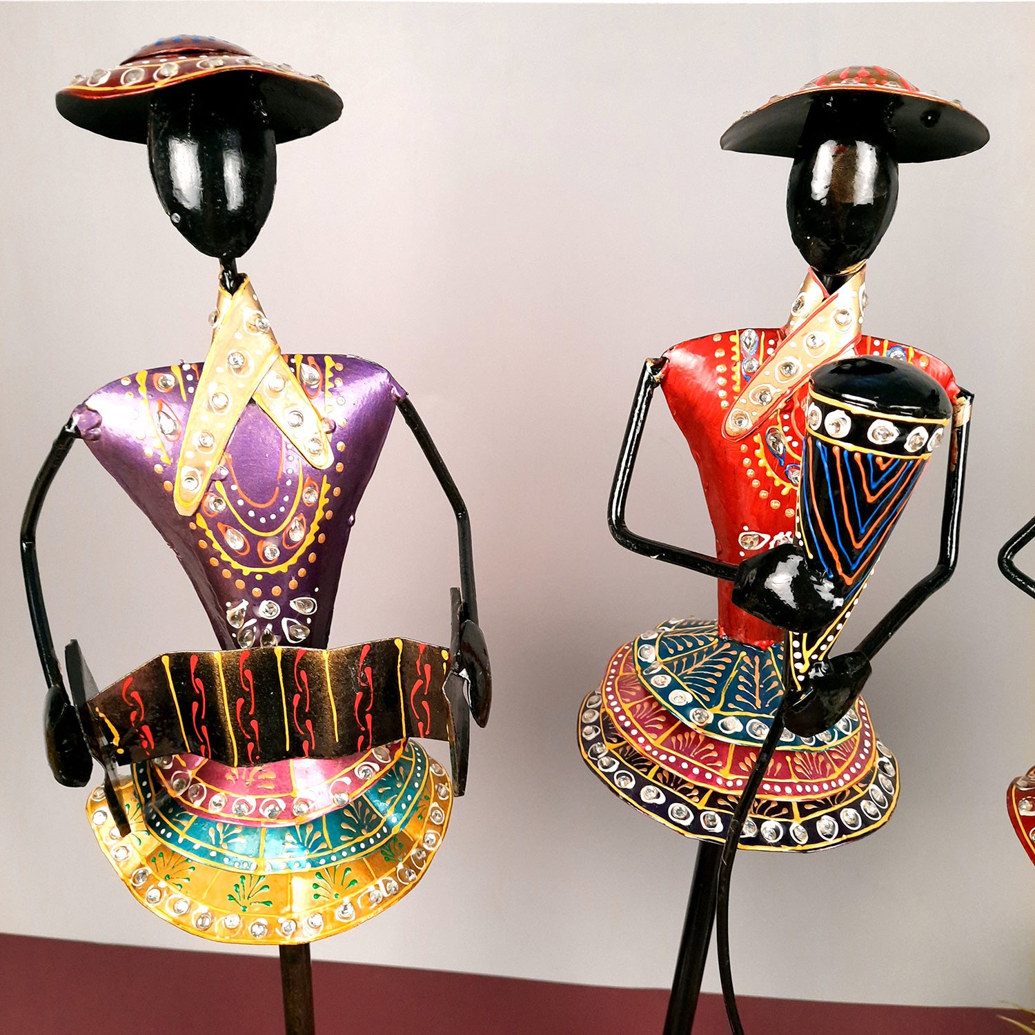Showpiece Figurines Musician Set | Long Showpieces for Home, Table, Living Room, TV Unit & Bedroom Decor | Decorative Show piece for Gifts - 21 Inch (Set of 3) - Apkamart