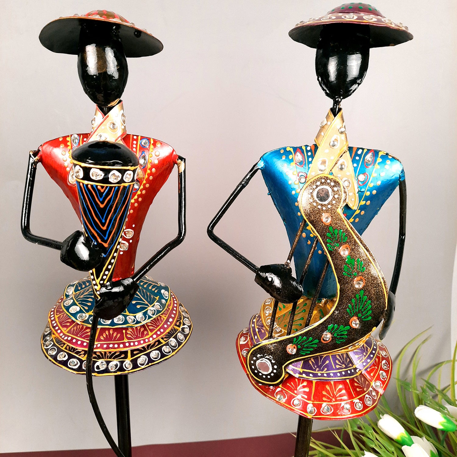 Showpiece Figurines Musician Set | Long Showpieces for Home, Table, Living Room, TV Unit & Bedroom Decor | Decorative Show piece for Gifts - 21 Inch (Set of 3) - Apkamart