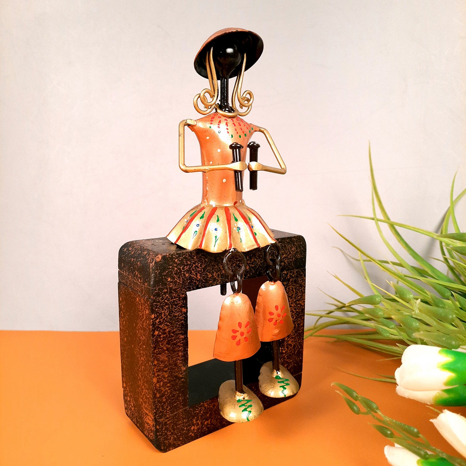 Showpiece Cum Wall Hanging For Home Decor | Handicraft Figurines - For Table, Living Room, Bedroom & TV Unit Decor | Show Piece For Gifts - 12 Inch - Apkamart