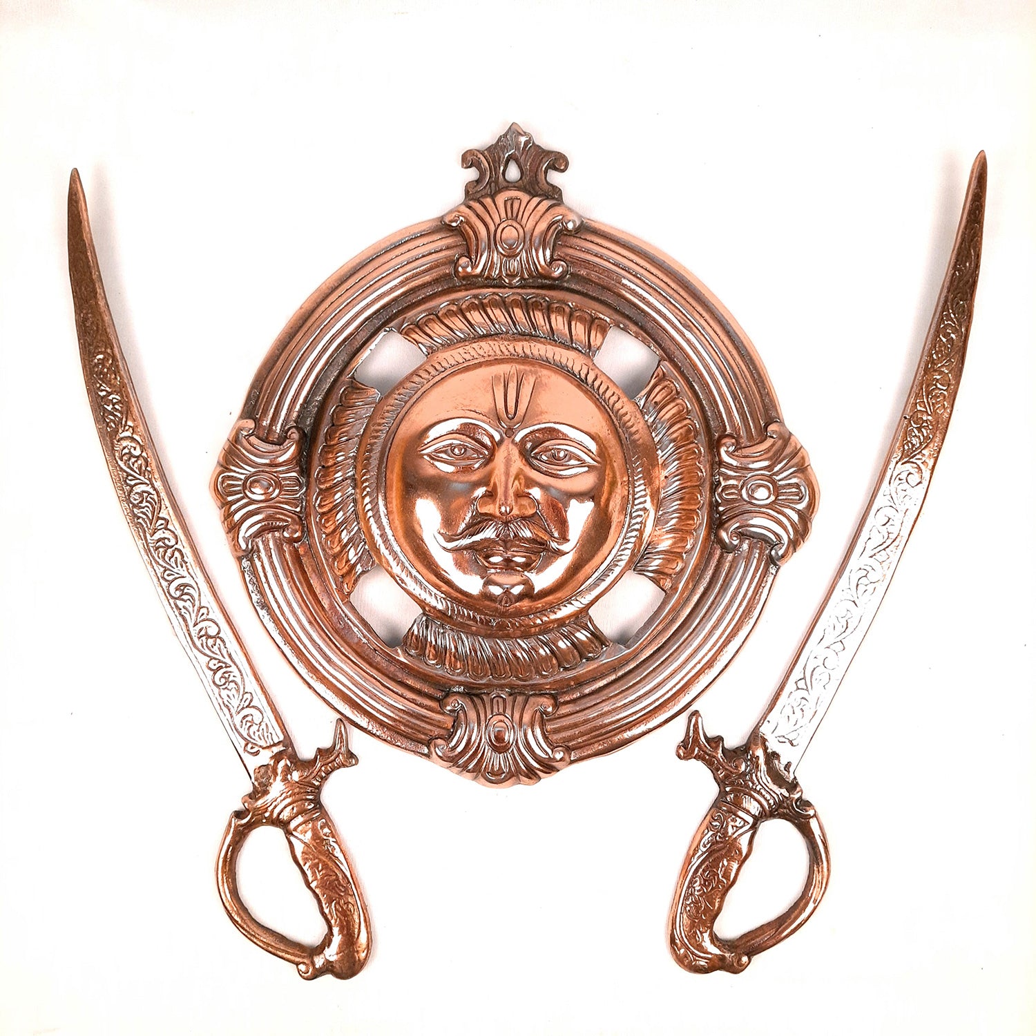 Dhal Talwar Wall Hanging | Sword & Shield Wall Mount Hangings - For Home, Living Room, Wall Decor & Gifts - Apkamart