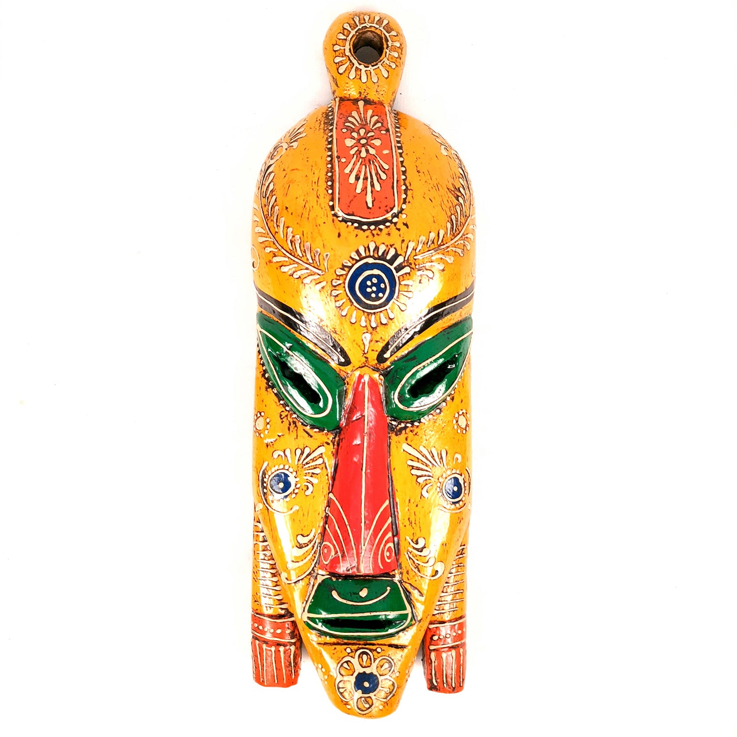 Wall Mask Nazar Battu | Big African Masks Featuring Tribal Face Decor - Egyptian Mask Hanging for Home Entrance, House, Door, Hall-Way, Balcony Decoration - 15 Inch - Apkamart