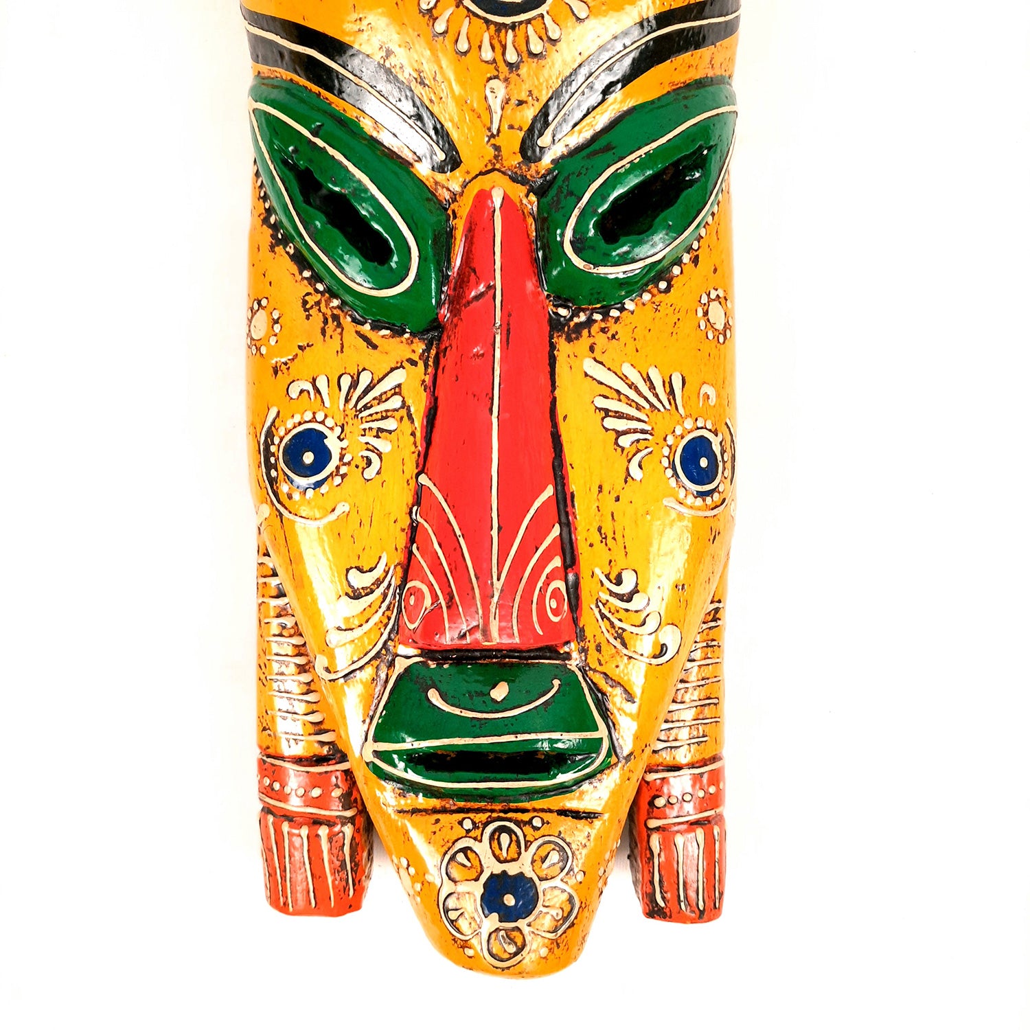 Wall Mask Nazar Battu | Big African Masks Featuring Tribal Face Decor - Egyptian Mask Hanging for Home Entrance, House, Door, Hall-Way, Balcony Decoration - 15 Inch - Apkamart