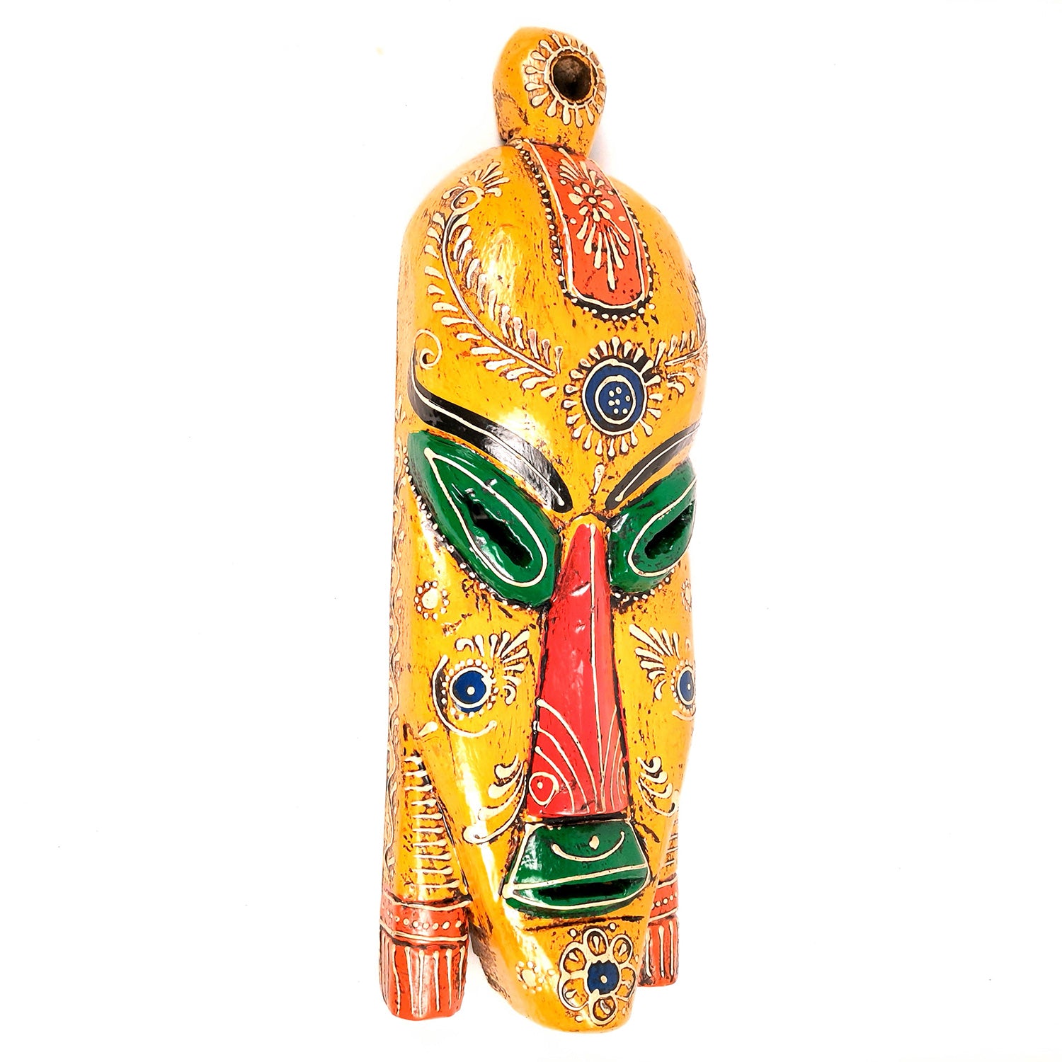 Wall Mask Nazar Battu | Big African Masks Featuring Tribal Face Decor - Egyptian Mask Hanging for Home Entrance, House, Door, Hall-Way, Balcony Decoration - 15 Inch - Apkamart