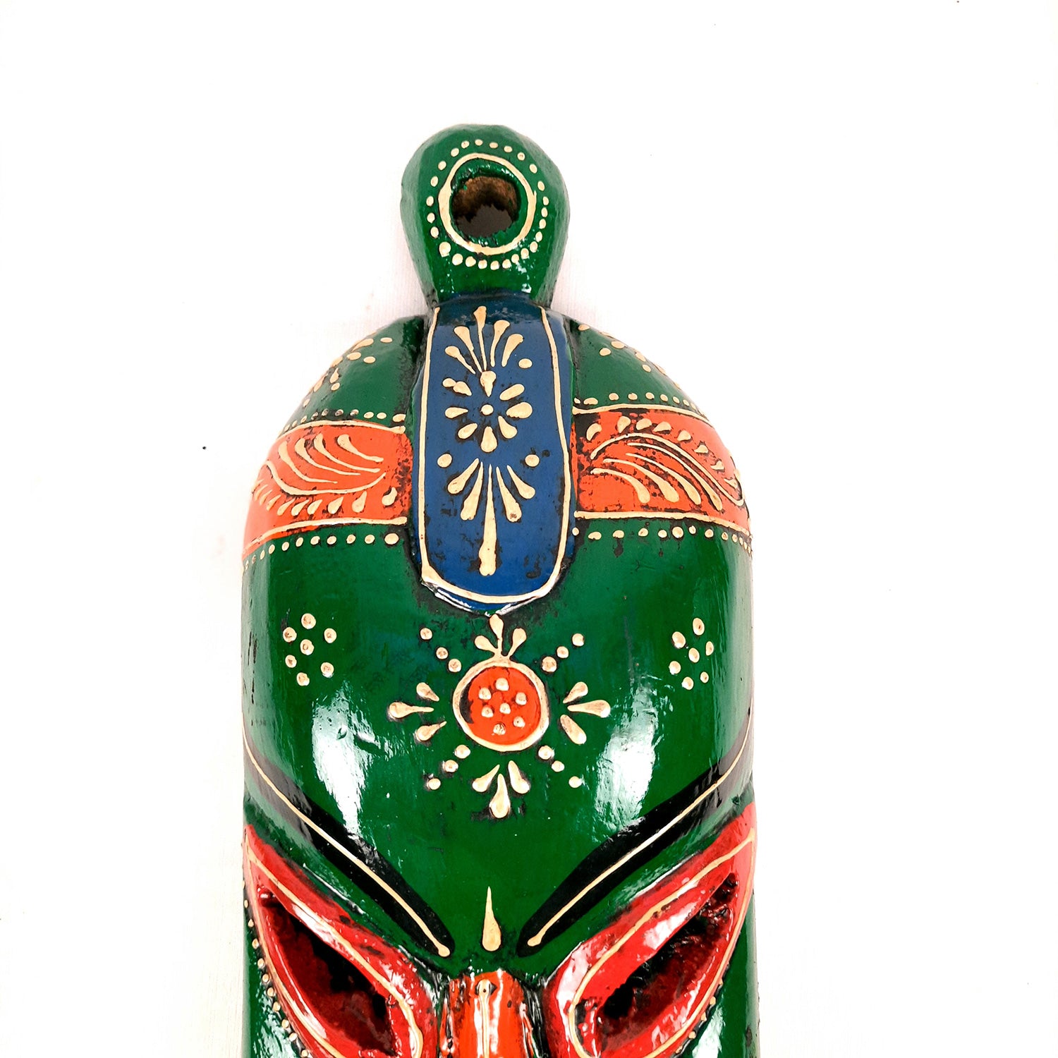 Tribal Wall Masks Tall | African Egyptian Hangings for Home Entrance & Living Room | Nazar Battu Hanging - for House, Door, Hallway, Balcony Decoration - 15 Inch - Apkamart