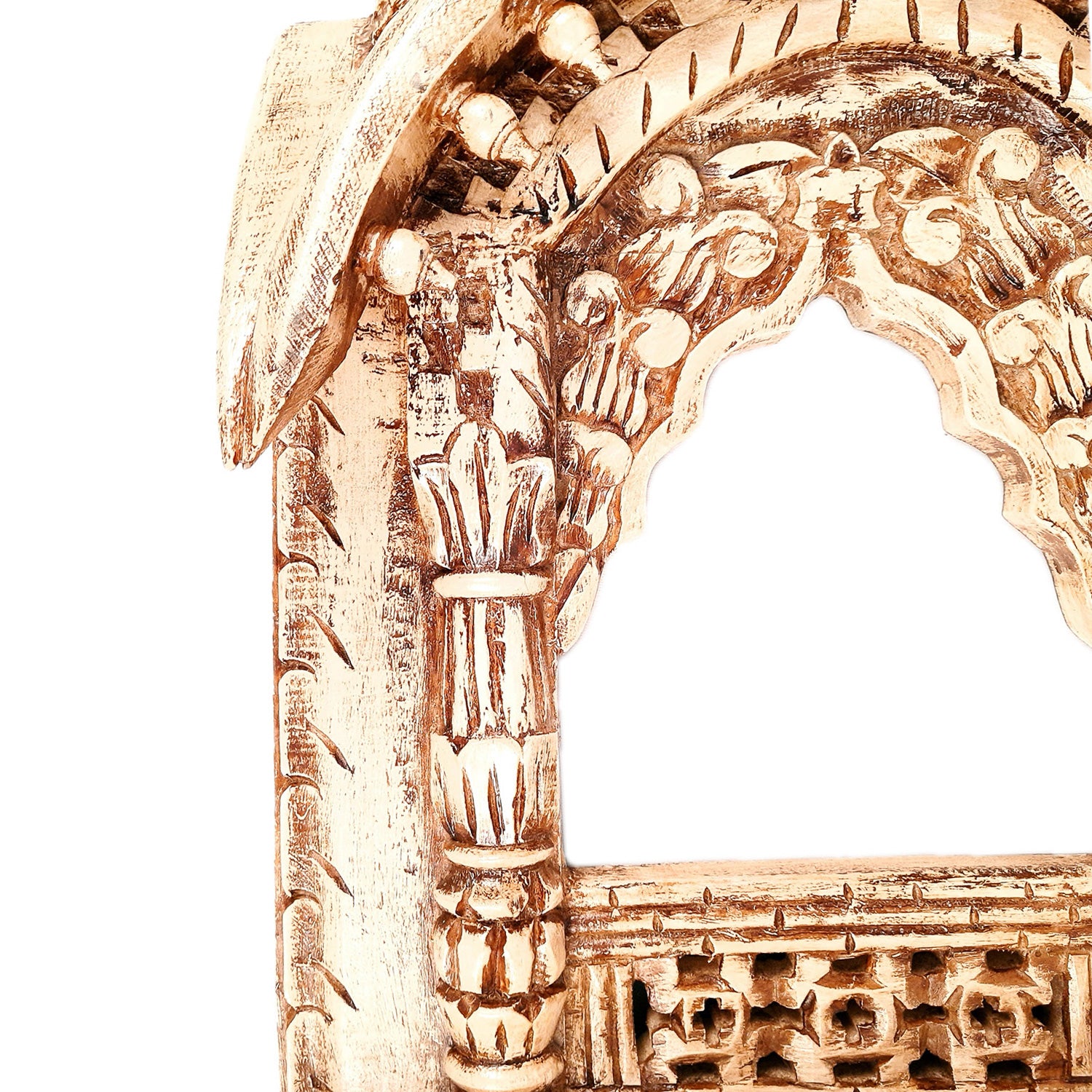Jharokha Wall Hanging - Window Design | Wooden Jharokha Hangings for Photo Frame & Mirrors - For Home, Wall Decor, Living room, Entrance Decoration & Gifts - 27 Inch