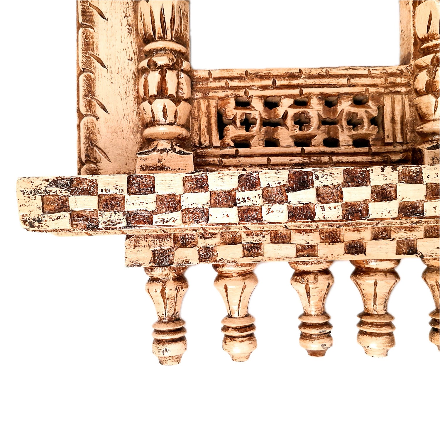 Jharokha Wall Hanging - Window Design | Wooden Jharokha Hangings for Photo Frame & Mirrors - For Home, Wall Decor, Living room, Entrance Decoration & Gifts - 27 Inch