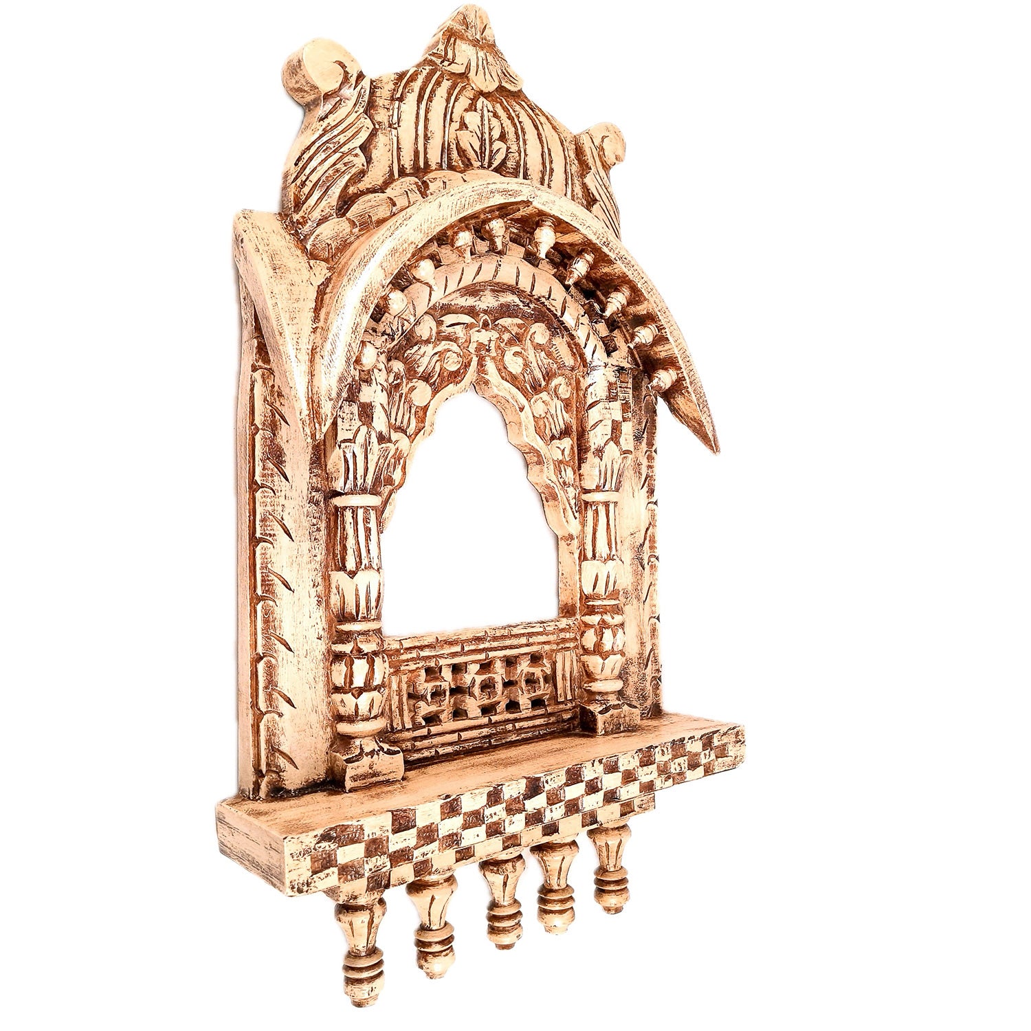 Jharokha Wall Hanging - Window Design | Wooden Jharokha Hangings for Photo Frame & Mirrors - For Home, Wall Decor, Living room, Entrance Decoration & Gifts - 27 Inch