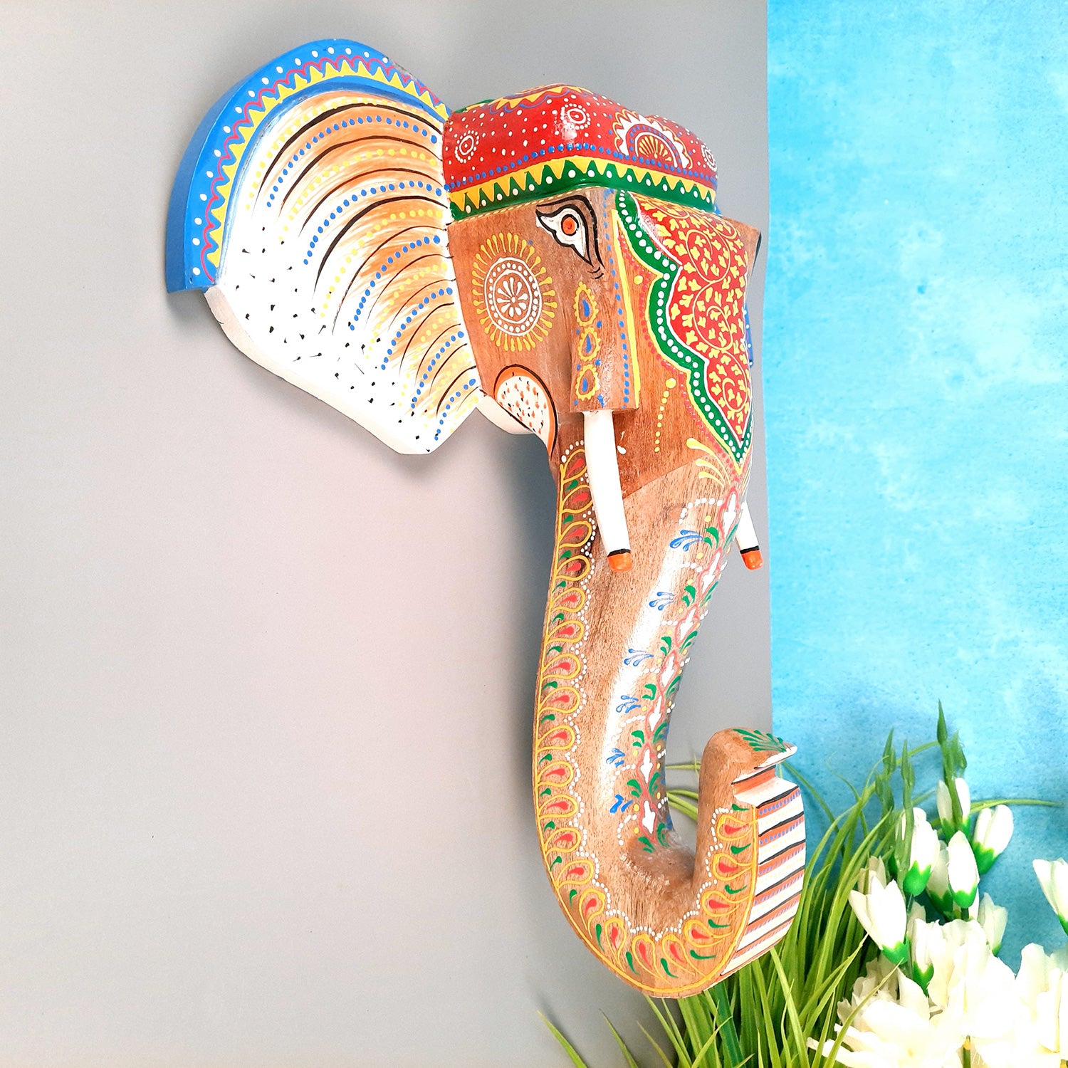 Wall Shelf Hangings Stand | Wooden Stands For Keeping Showpieces, Small Plants, Tea Lights | Wall Mount Bracket Shelves - For Home, Living Room, Wall Decor & Gifts - 15 Inch - Apkamart #Style_Design 2