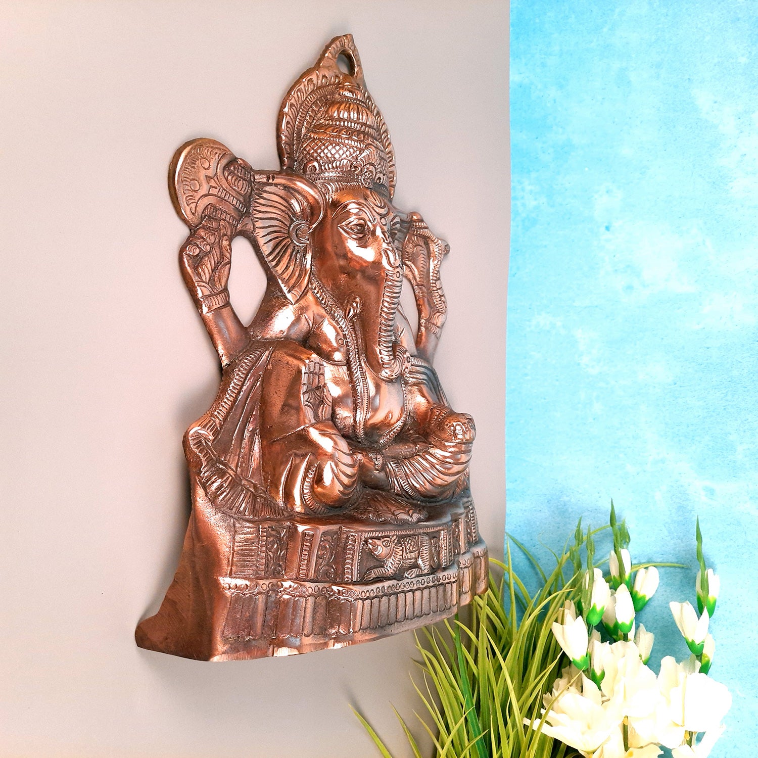 Ganesh Wall Hanging Murti | Shri Ganesha Wall Decor Statue - Apkamart